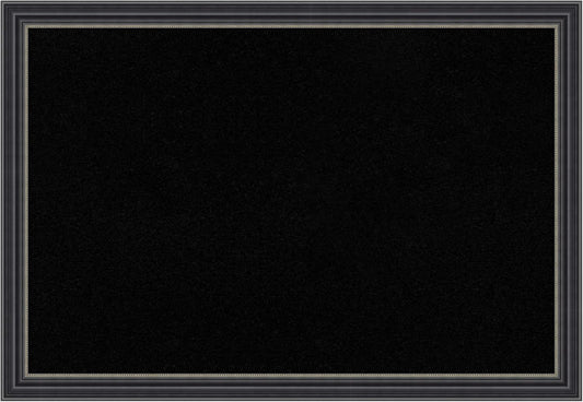 Amanti Art Black Cork Board for Wall, 18x26 Vision Board with Black Wood Frame, Medium Corkboard Office Decor for Home Organization, Traditional Corkboard Pinboard to Display Items for Home