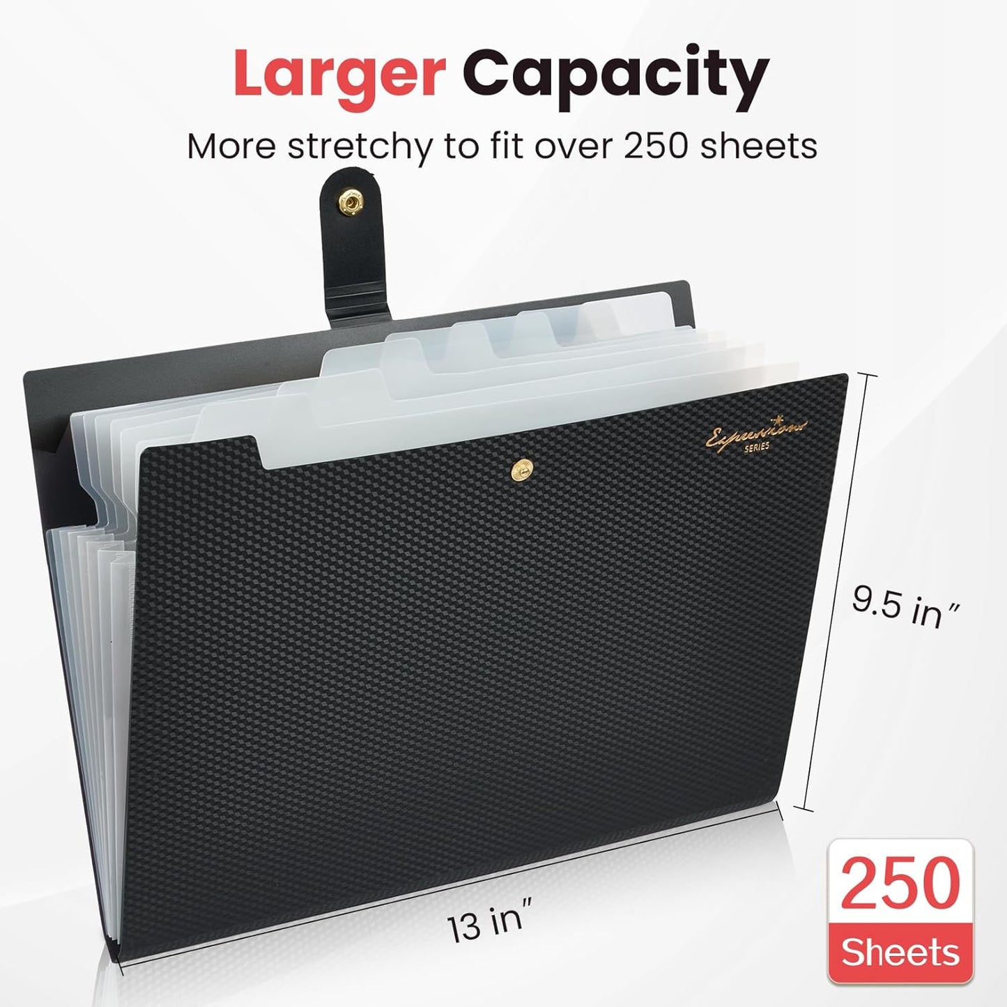 Sooez Accordion File Organizer, 8 Pocket Expanding File Folder with Labels, Letter Size Folders for Documents, Portable Paper Bill Receipt Organizer for Home School Office Supplies, Dark Green