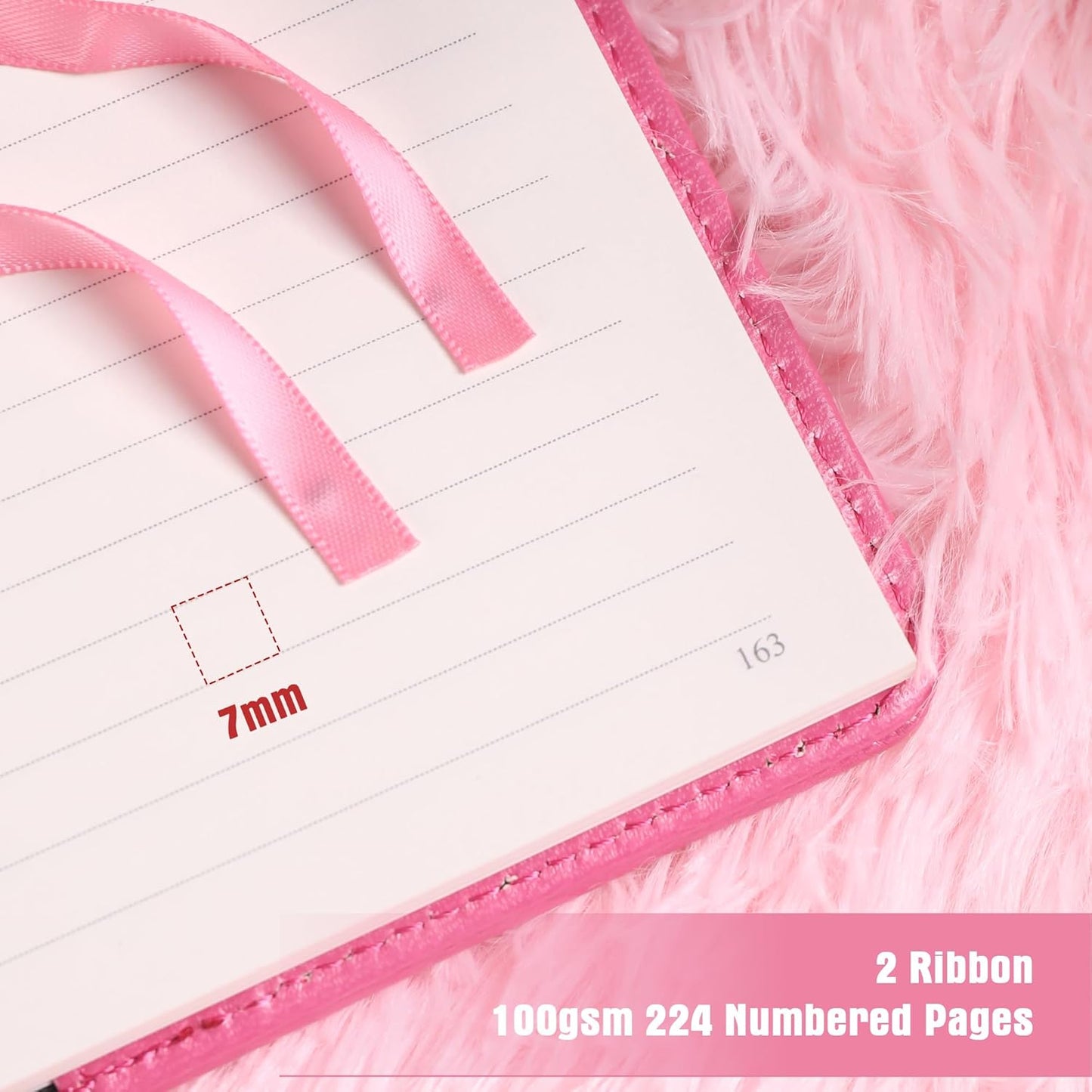 TIEFOSSI Diary with Lock for Women Girls, Lined Locked Journal, Butterfly Journal Notebook with Pen and Bookmark, A5 Refillable Locking Journals for Writing, 224 Numbered Pages