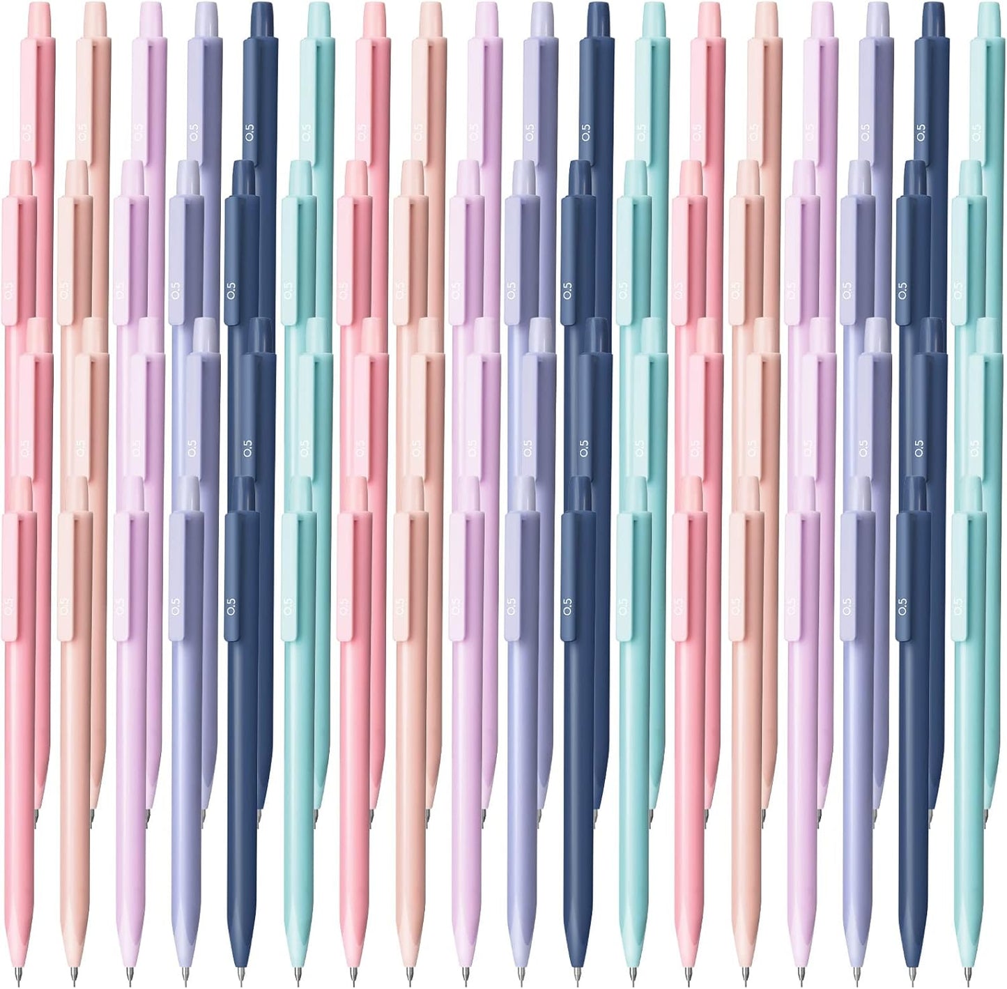 Sabary 60 Pcs Mechanical Pencil Bulk 0.5 mm Pastel Mechanical Pencils with Eraser Morandi Color Pens for Writing Drawing Home Office School