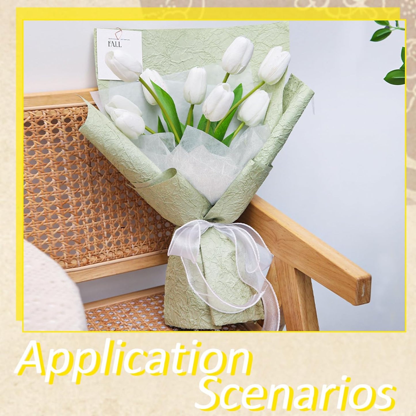 Benvo 50 Sheets A4 Natural Mulberry Paper Visible Plant Fibers Rice Paper Printable Decoupage Tissue Paper Sheets for Writing, Painting, Card Making, DIY Crafts(8.3x11.7in, Semi Transparent Off White)