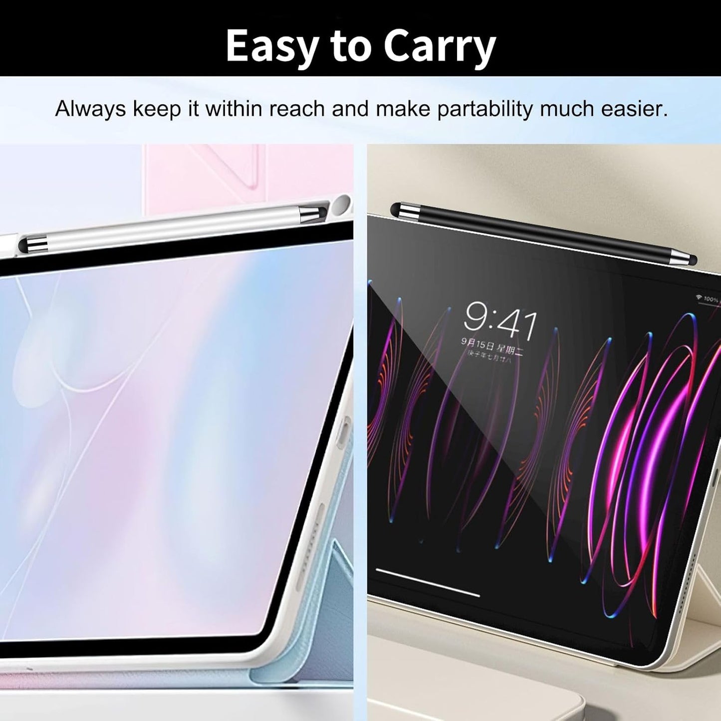 10PCS Stylus,Stylus Pen for Touchscreen,2 in1Universal Capacitive Touch Screen Pens for iPad/iPhone/Android/Smartphones and Tablets,Compatible with All Capacitive Touch Screen-Multiple Colors