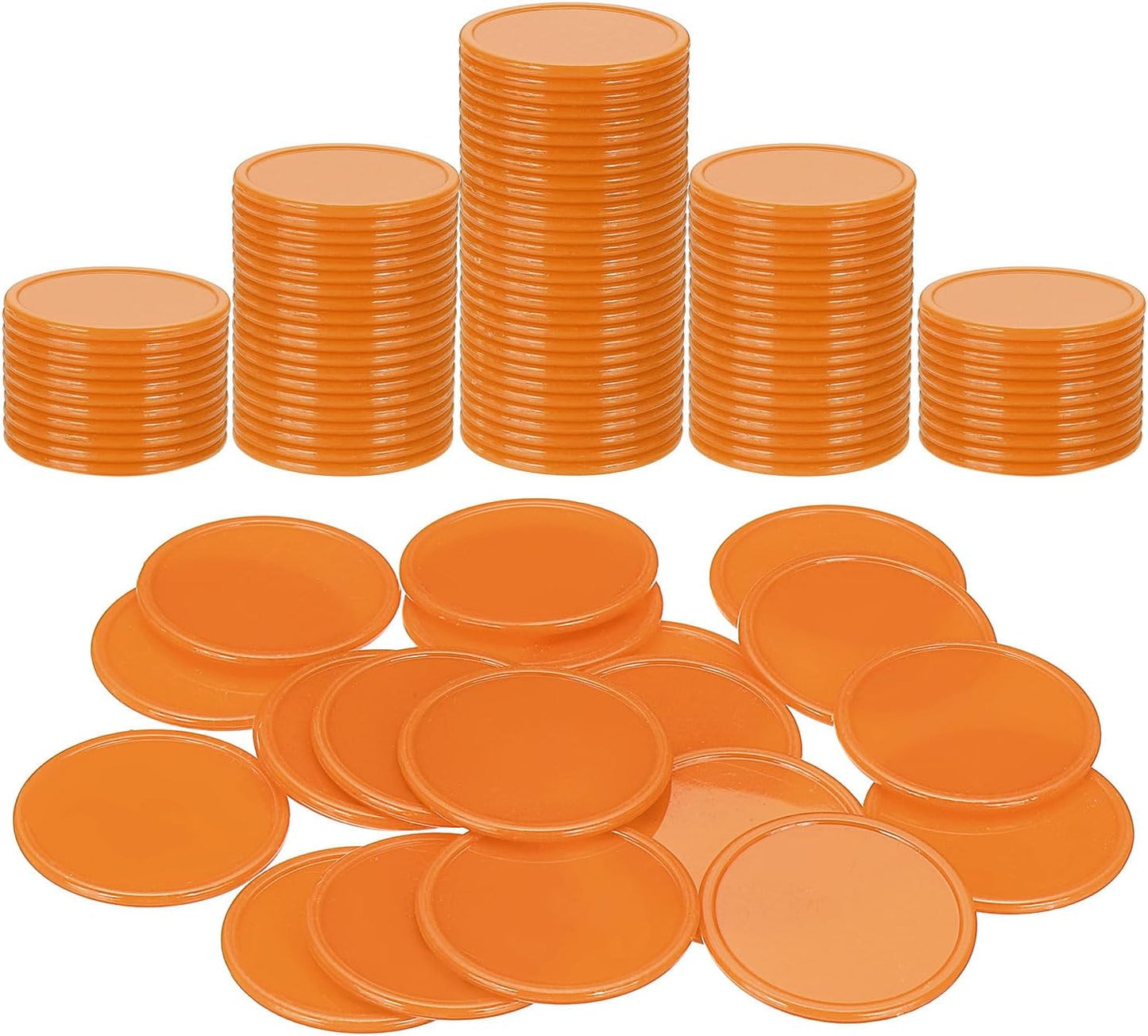 uxcell Plastic Poker Chips, Learning Counters Counting Counters Disks Markers Opaque Game Tokens for Game Play Math Counting