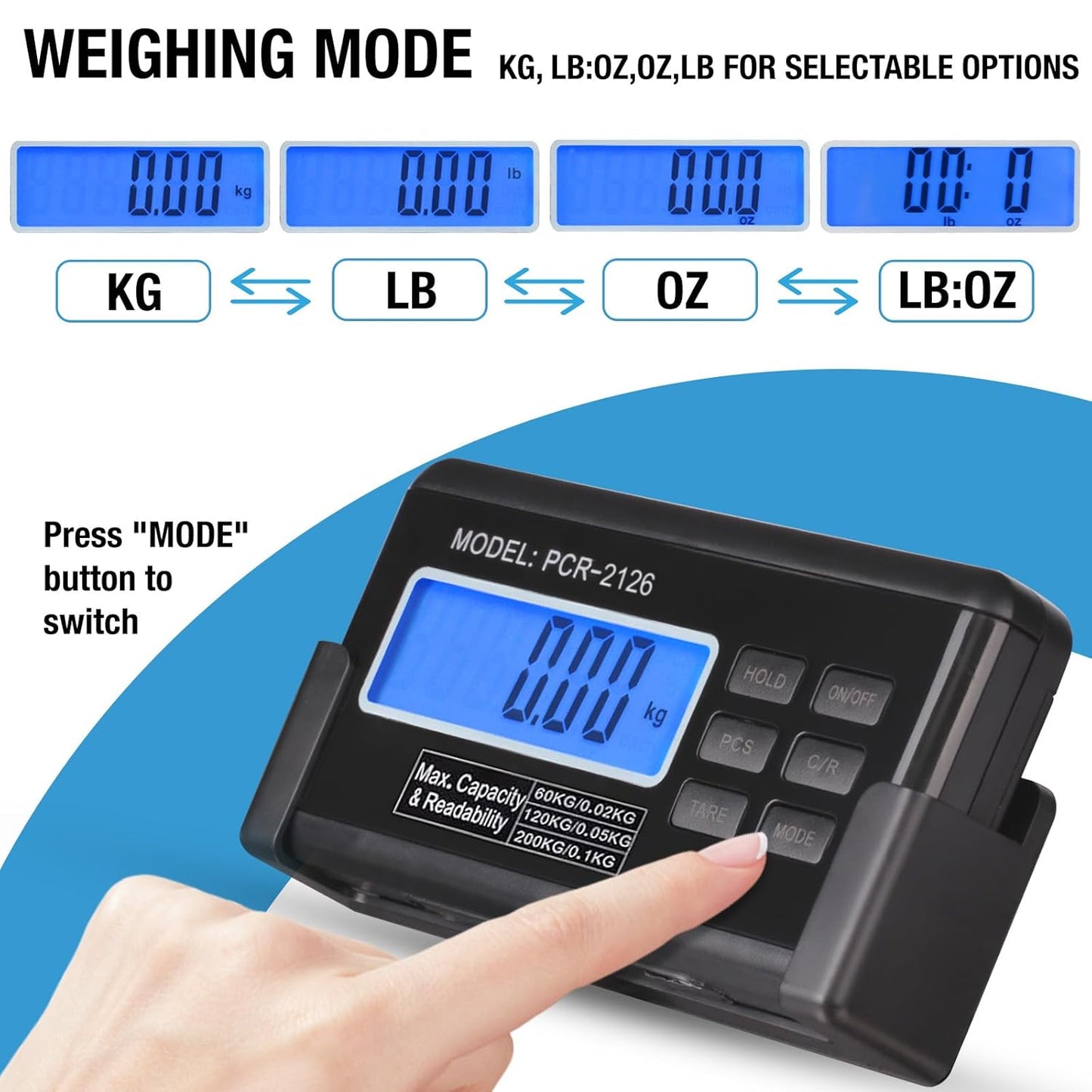 Large 440lbs Shipping Scale, 15"X 12" Platform Heavy Duty Stainless Steel Platform for Postal Industrial Floor Business Office Home Warehouse Package Luggage
