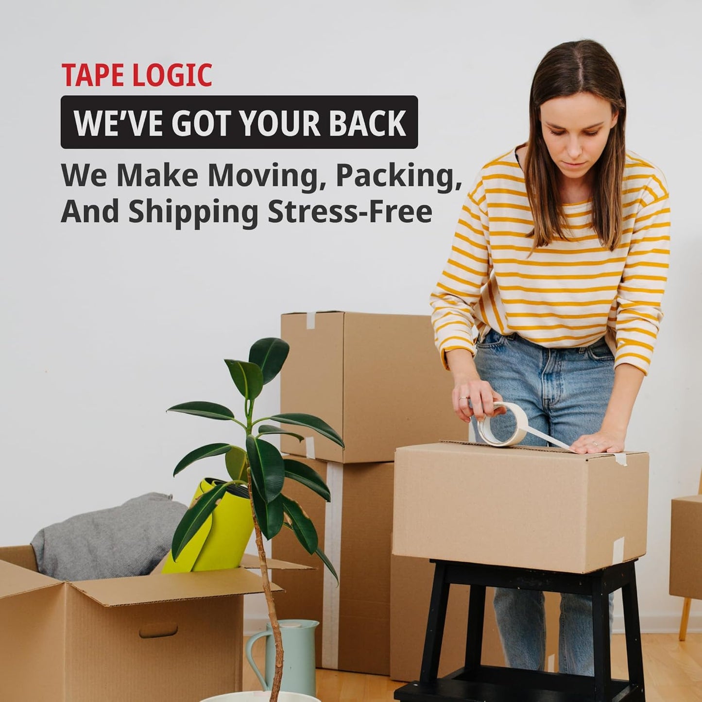 Tape Logic 3" Multi Roll Tape Dispenser - Heavy Duty Desk or Table Top Tape Dispenser with Non-Skid Base for Home or Office, Supplies for Packing, Shipping, Moving, & Mailing