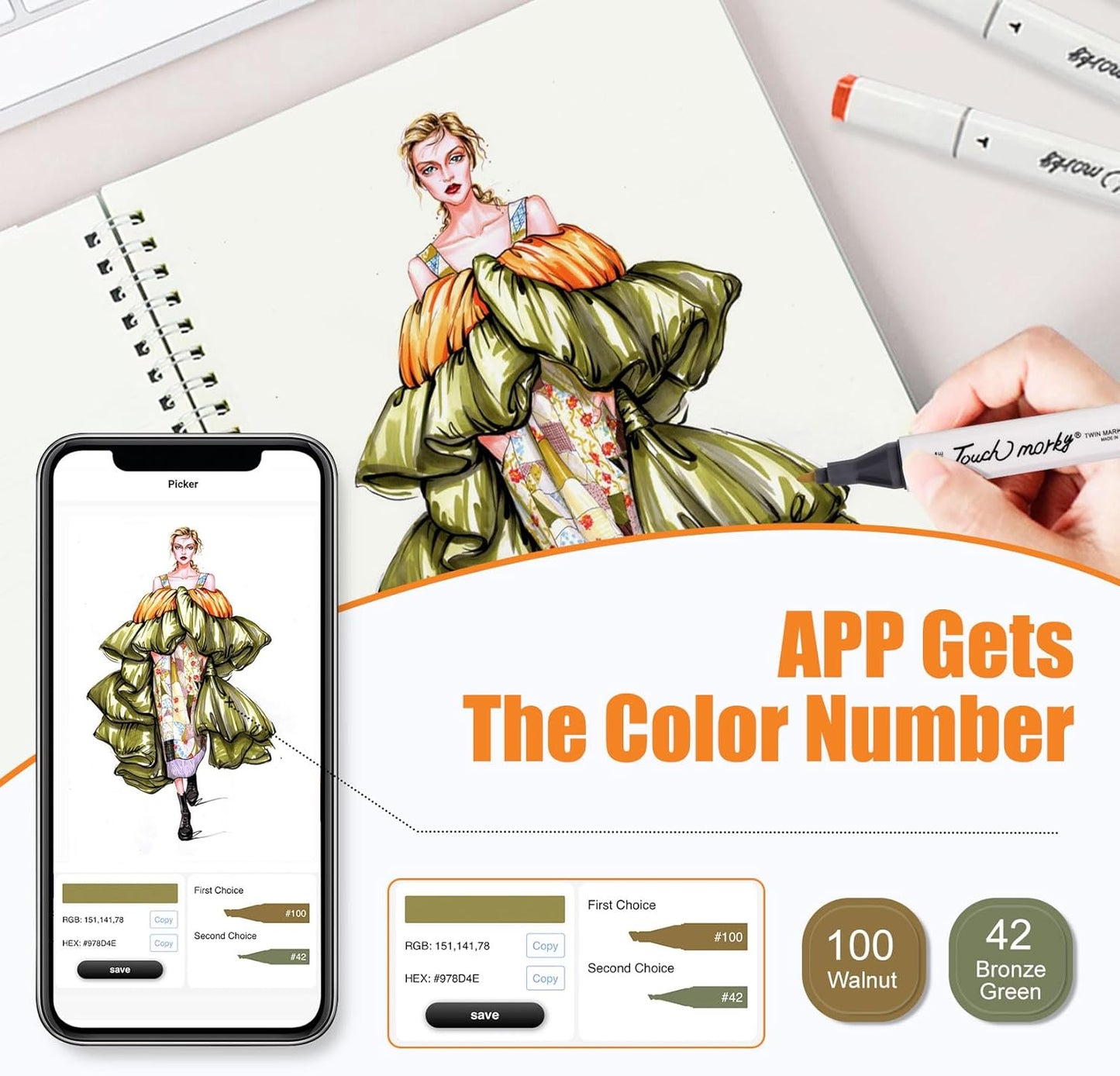 80 Colors Alcohol Markers with Free App, Chisel & Fine Tip Alcohol-Based Marker Set for Adults Kids, Dual Tip Artist Markers for Drawing, Coloring Illustration, Painting and Great Gift Idea