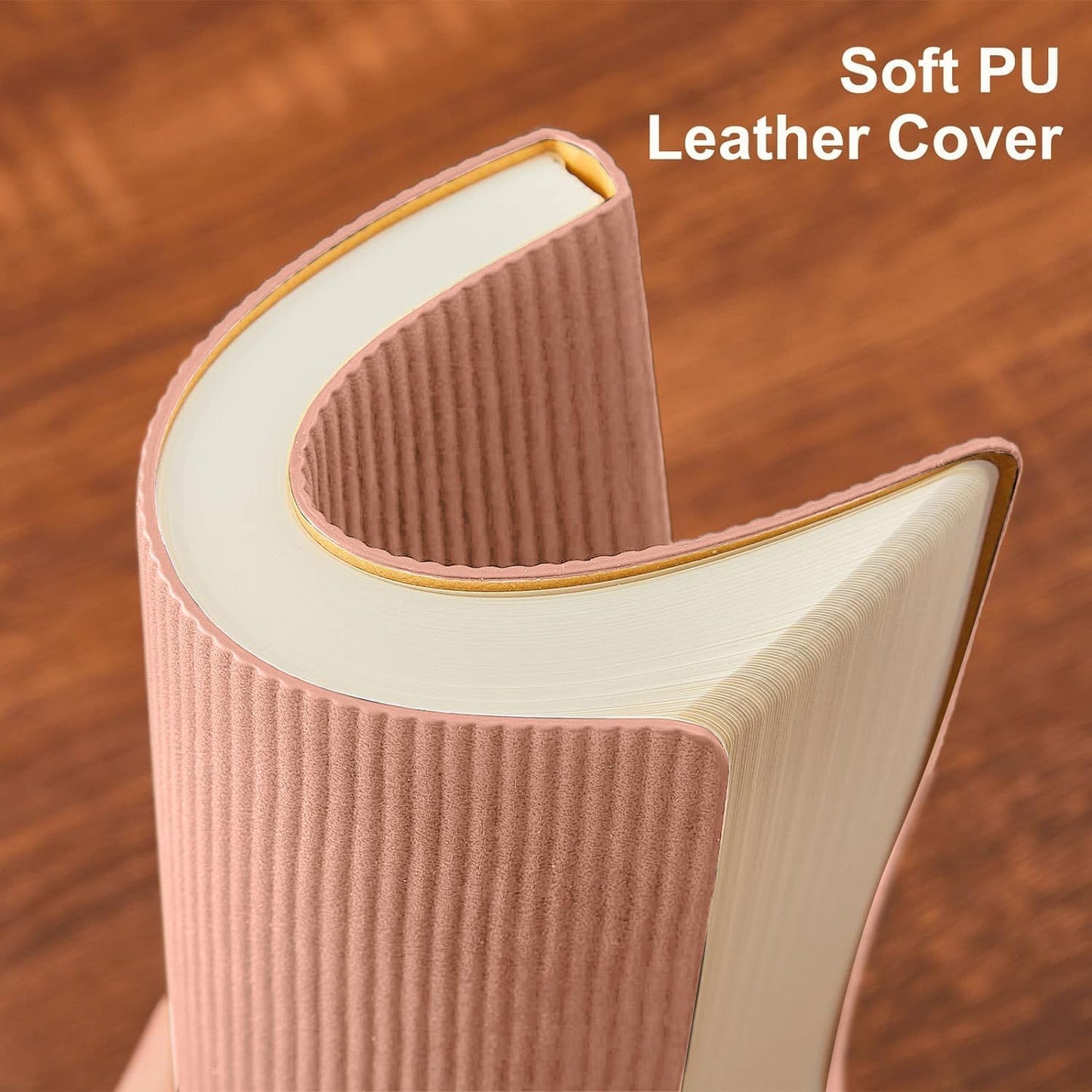 Lined Journal Notebook for Work College Ruled Note Book 7.2"x9.6"B5 PU Leather Daily Journaling 160 Pages for Women Men Writing Home School Supplies Business (B5 Lined 160pages, 05-Pink)