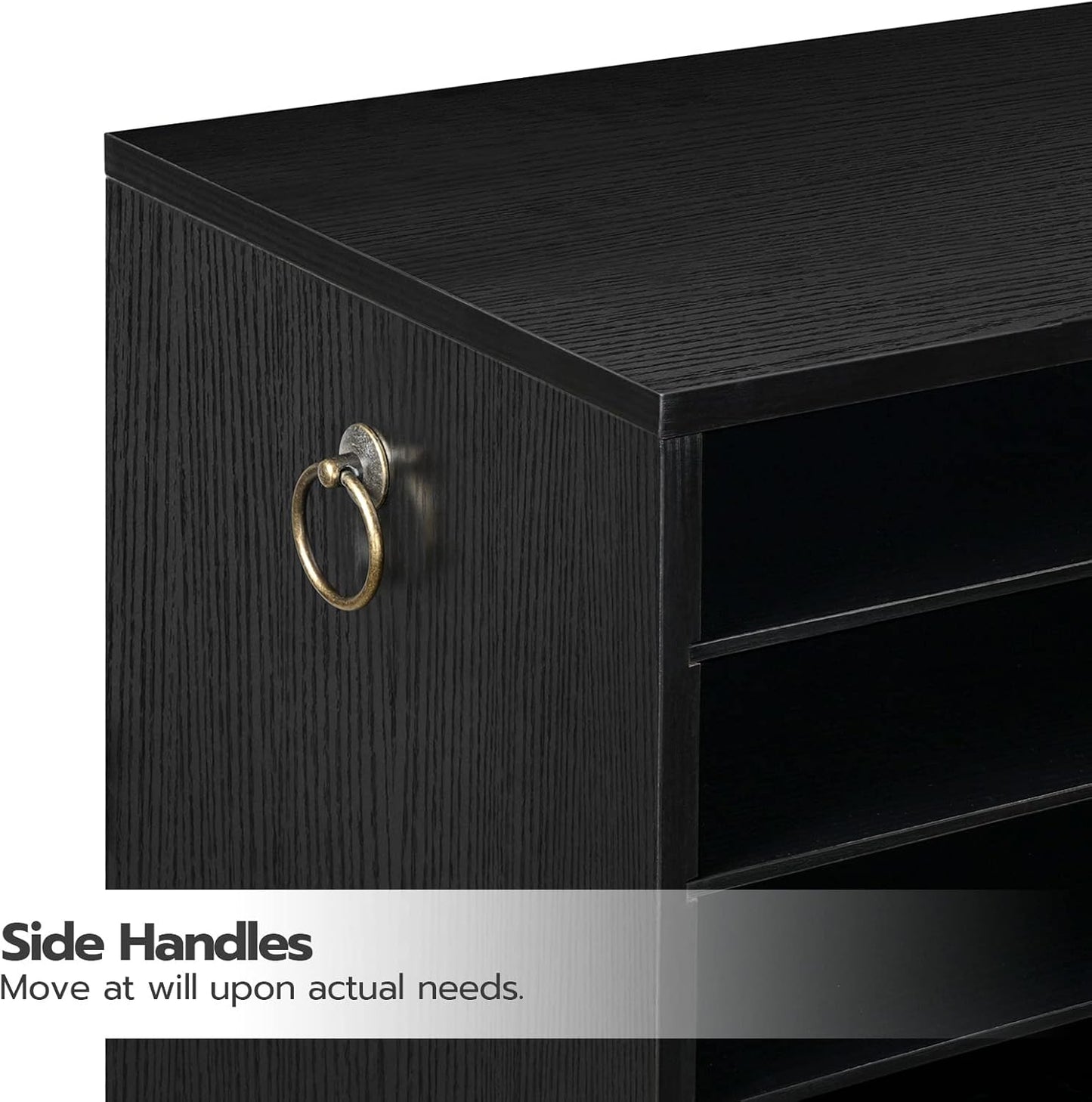 HOOBRO Literature Organizers, 12 Compartments Office Mailbox with Adjustable Shelves, Wood Countertop Literature Sorter for Office, Home, Classroom, Mailrooms Organization Black BK12WF01