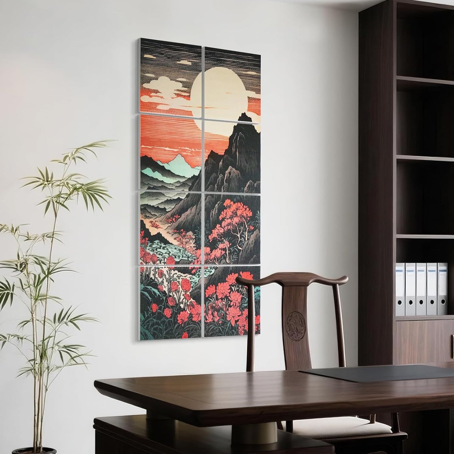 UMIACOUSTICS 8 Pcs 0.7Inch Thick Art Acoustic Panels, Total 47.2” x23.6” Decorative Sound Absorbing Wall Panels for Home, Office, Hotel, Arashi's-Old-chapter