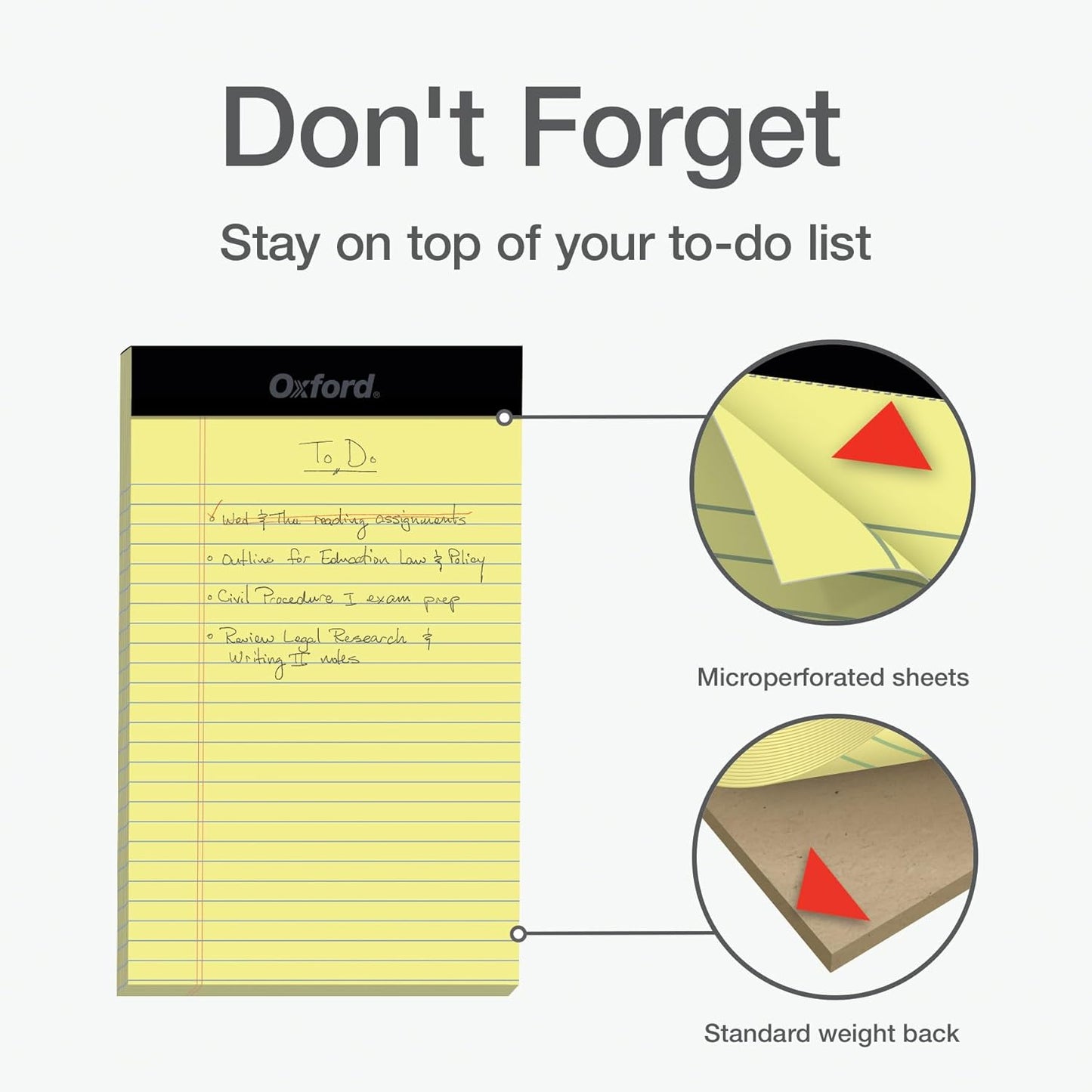 Oxford 5 x 8 Legal Pads, 12 Pack, Narrow Ruled, Yellow Paper, 50 Sheets Per Writing Pad, Made in the USA (74017)