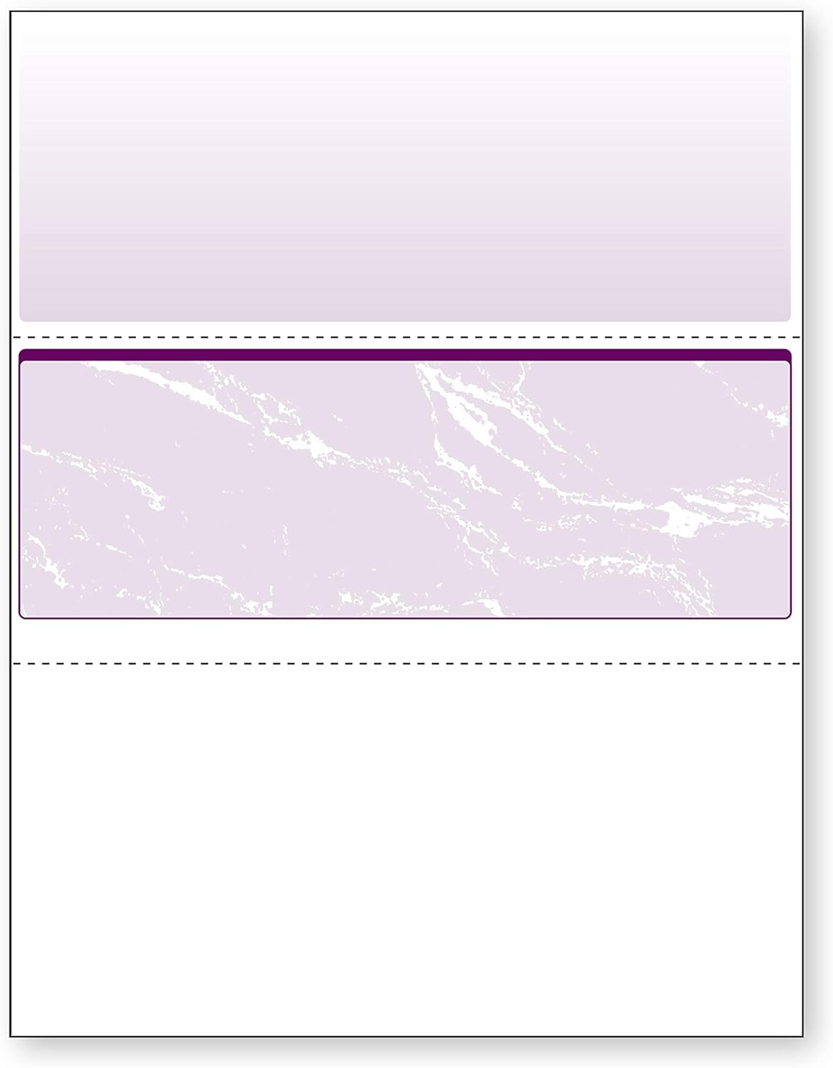 DocuGard Standard Purple Marble Middle High Security Check Paper - Laser/Inkjet Printer Compatible - 11 Security Features - 500 Blank Business Checks (04515)