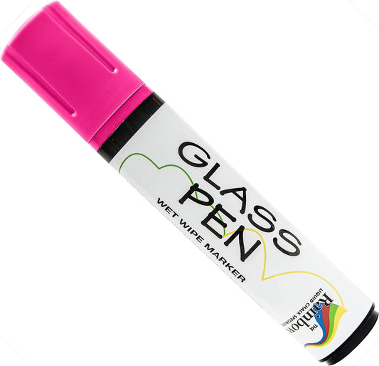 Glass Pen Window Marker: Liquid Chalk Pens for Glass, Whiteboard Markers with Washable Paint - Graduation, Car Windows, Mirror Pen, Storefront, Wedding, Parade, Party & Holiday (Pink, Jumbo Tip)