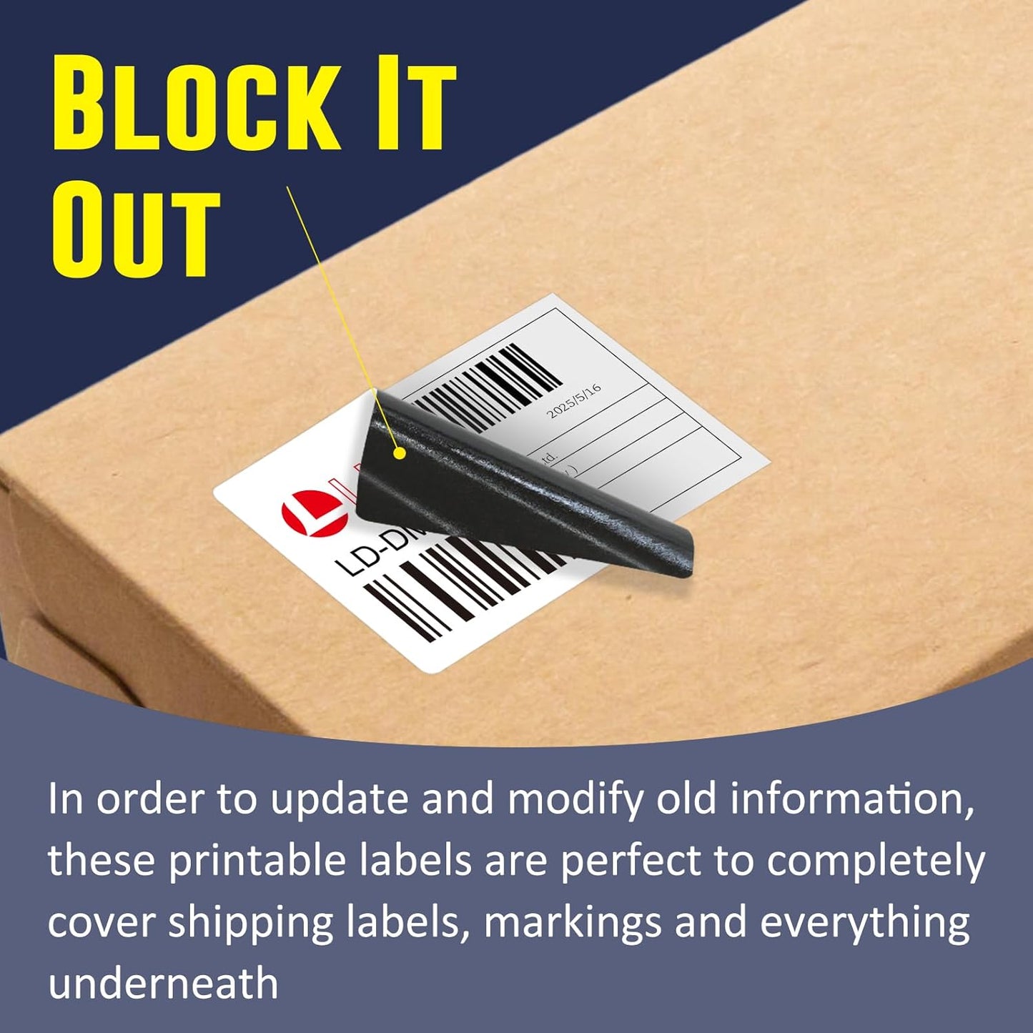 L LIKED 3" x 2" Direct Thermal Labels, Permanent Adhesive Barcode Shipping Label & Compatible with Rollo, Zebra and Other Desktop Printers (1 Roll, 700 Labels)