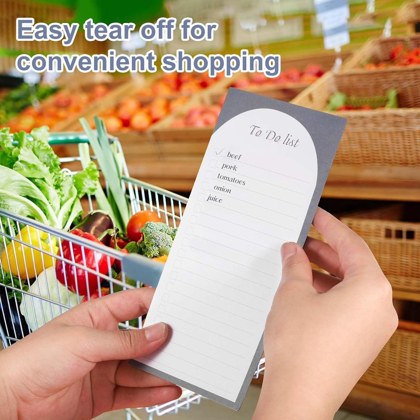 4 Pack Magnetic To Do List Refrigerator with Pen Holder, Totally 200 Sheets Magnetic Note Pad for Fridge Grocery List Magnet Pad for Fridge(Morandi Design)