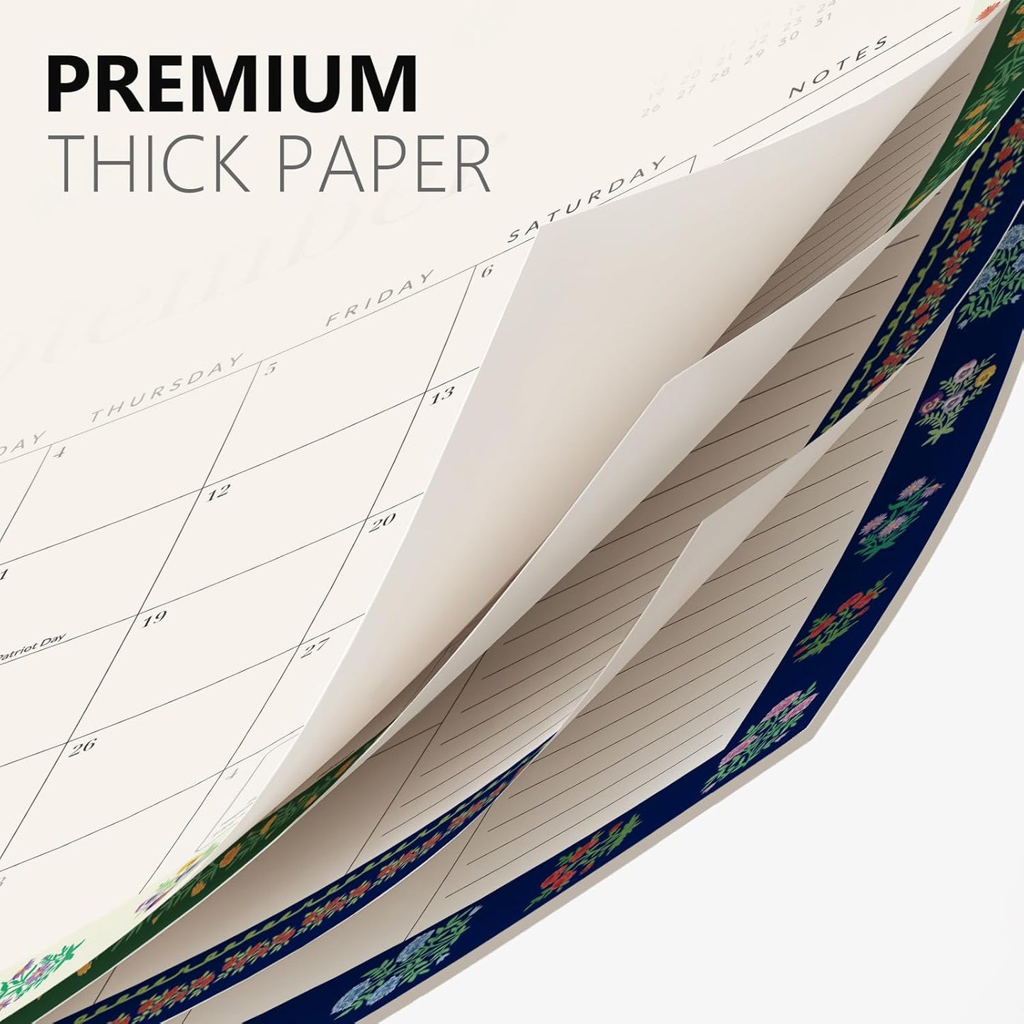 Jotsome Desk Calendar 2025-2026, Desk Pad Calendar From September 2025 to December 2026, Desk Blotter Calendar Decoration in Home and Office for Easy Organizing (Floral)