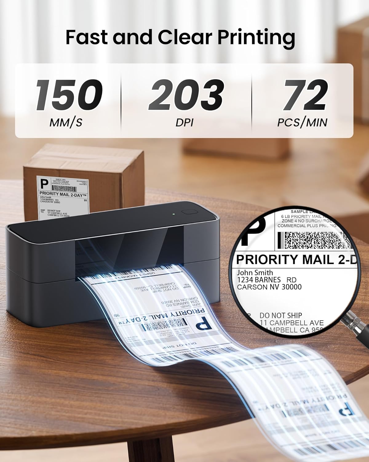 Itari Shipping Label Printer, 245BT Thermal Label Printer 4x6, Bluetooth Label Printers for Small Business, Support iOS, Android, Windows, Amazon, Shopify, USPS