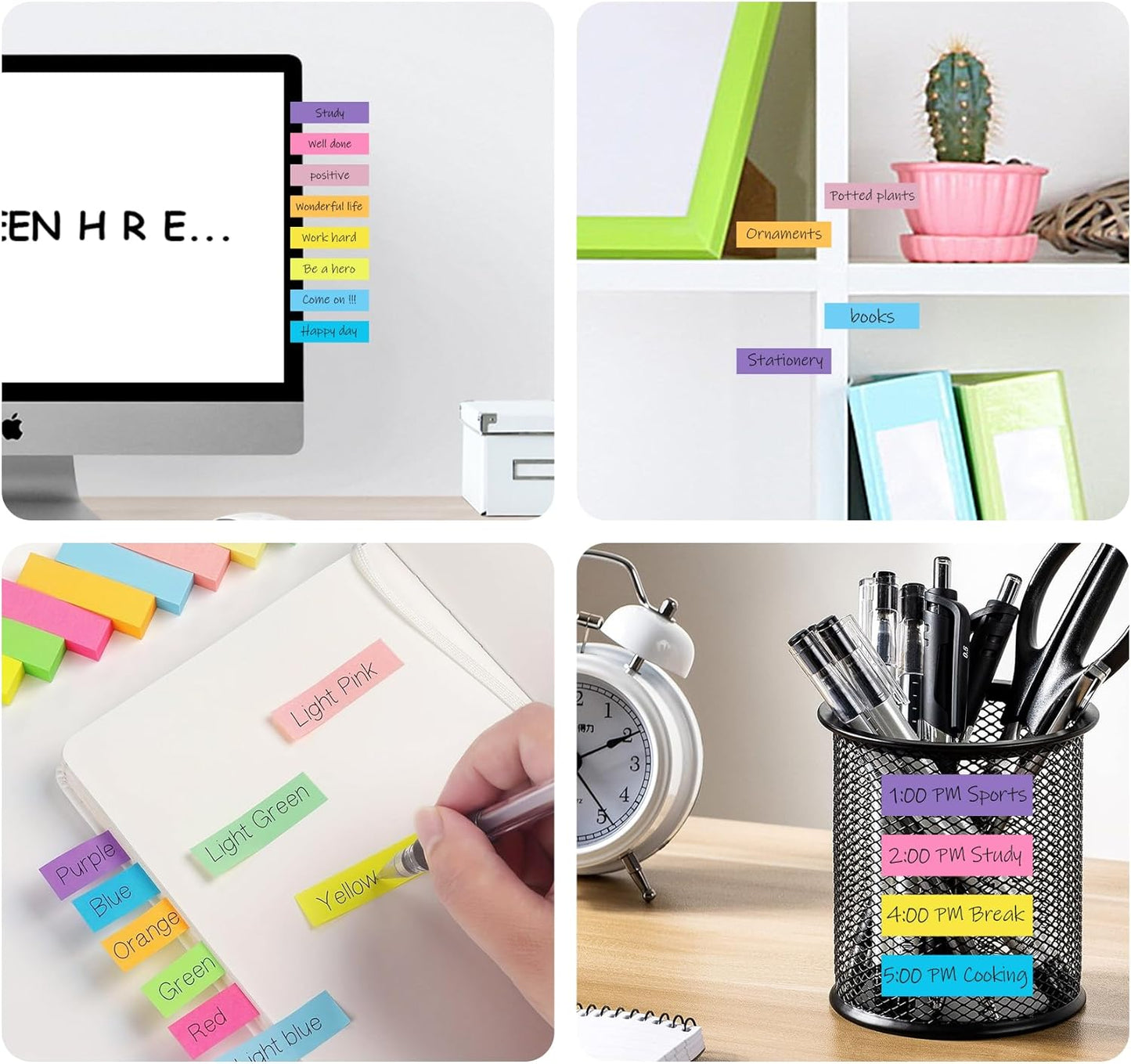 40 Pack Sticky Notes Flags Tabs Page Markers,4000 Sheets Index Tabs,Small Self-Stick Note Pads,8 Bright Colors Page Flags Mini Self-Stick Pads to Post for Office,School,Home,Meeting,Back to School