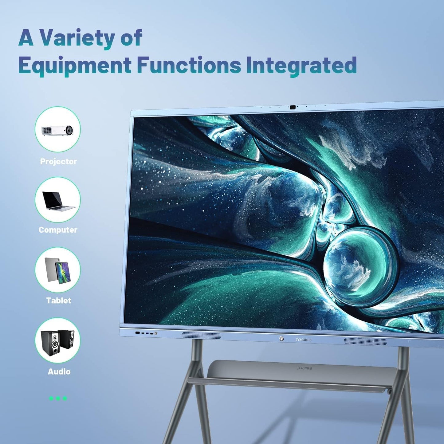Smart Board, 65 Inch All in One Interactive Whiteboard with 4K UHD Touch Screen Flat Panel, Digital Electronic Whiteboard Built in Dual System and 16MP Camera for Classroom (65)