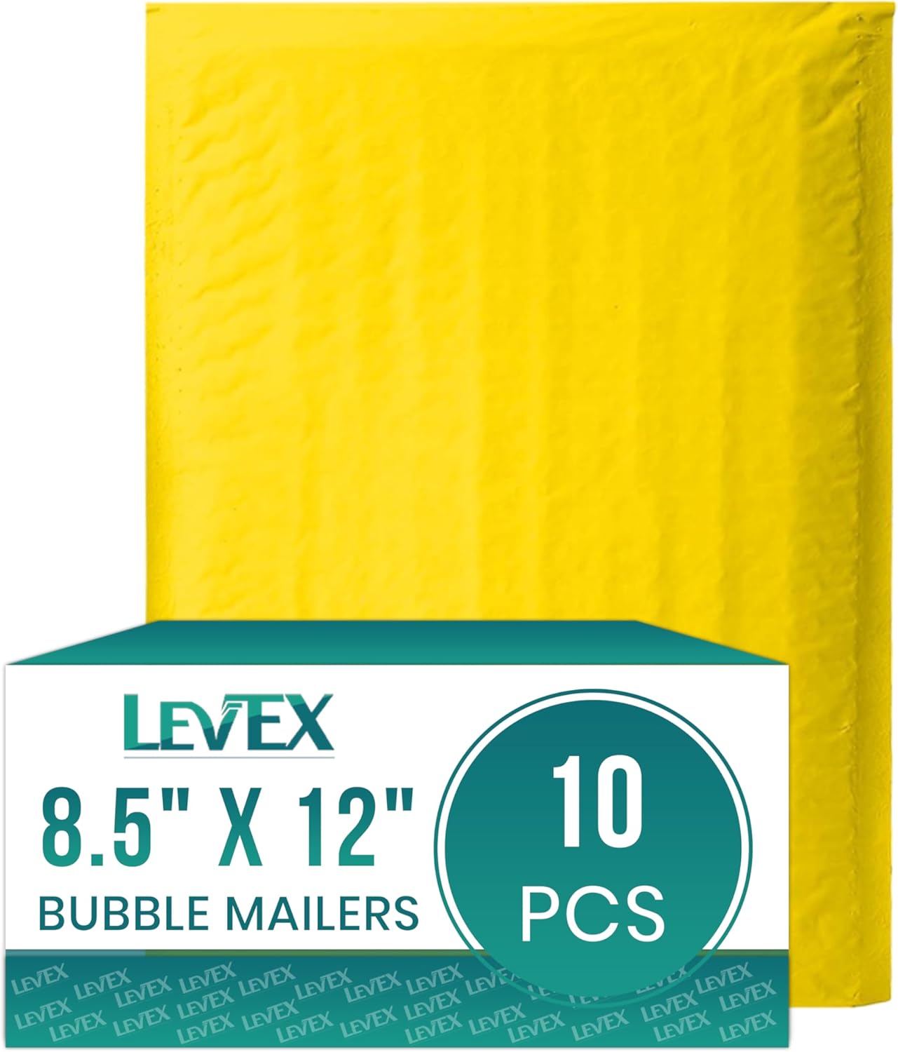 Levex - #2 8.5" x 12" [10 Pack] Yellow Poly Bubble Mailers, Padded Envelope Mailers, Packing Envelope & Mailing Bags for Shipping