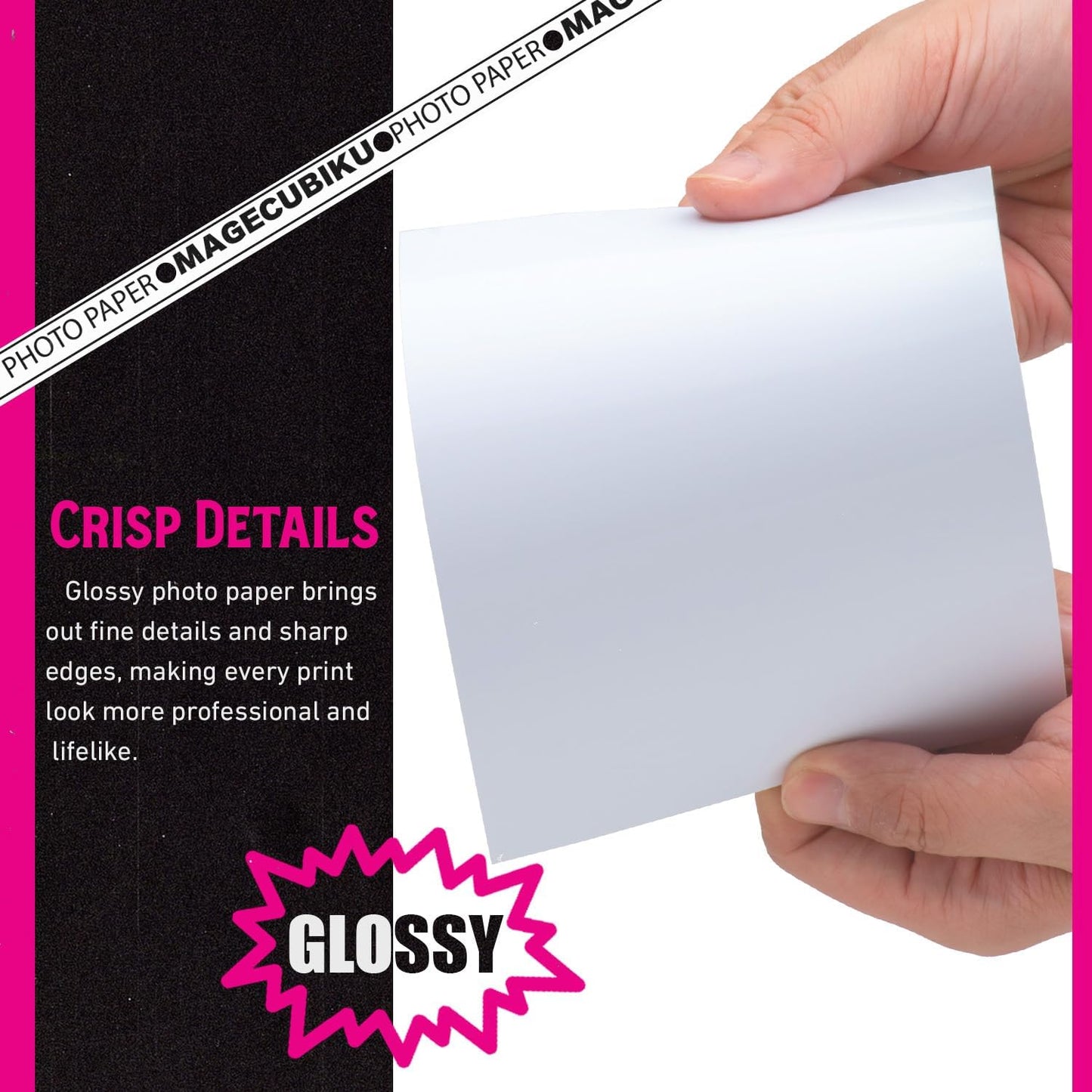 Glossy Photo Paper 8.5 x 11 Inches,200 Sheets 70 lb/258 gsm Premium Heavyweight Photographic Paper for Inkjet Printer Instant Dry Professional Postcard Picture Use Dye Ink