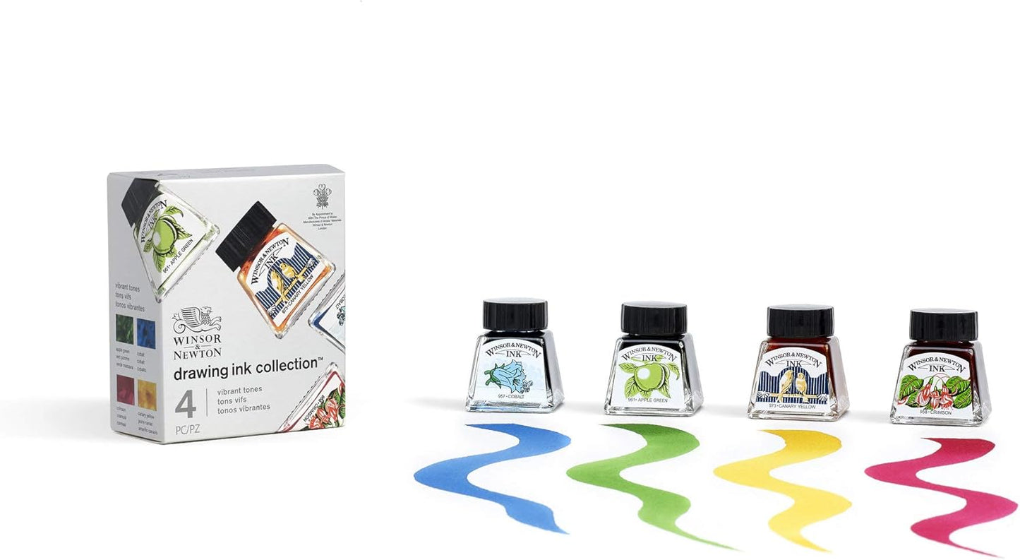 Winsor & Newton Drawing Ink, 14ml Bottle, Silver