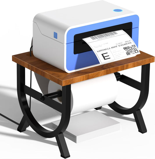 Label Holder for Rolls and Fan-Fold Labels, Thermal Label Holder, Shipping Label Roll Holder for Desktop Thermal Printer, Label Printer Accessory Supplies for Office, Small Business, Home