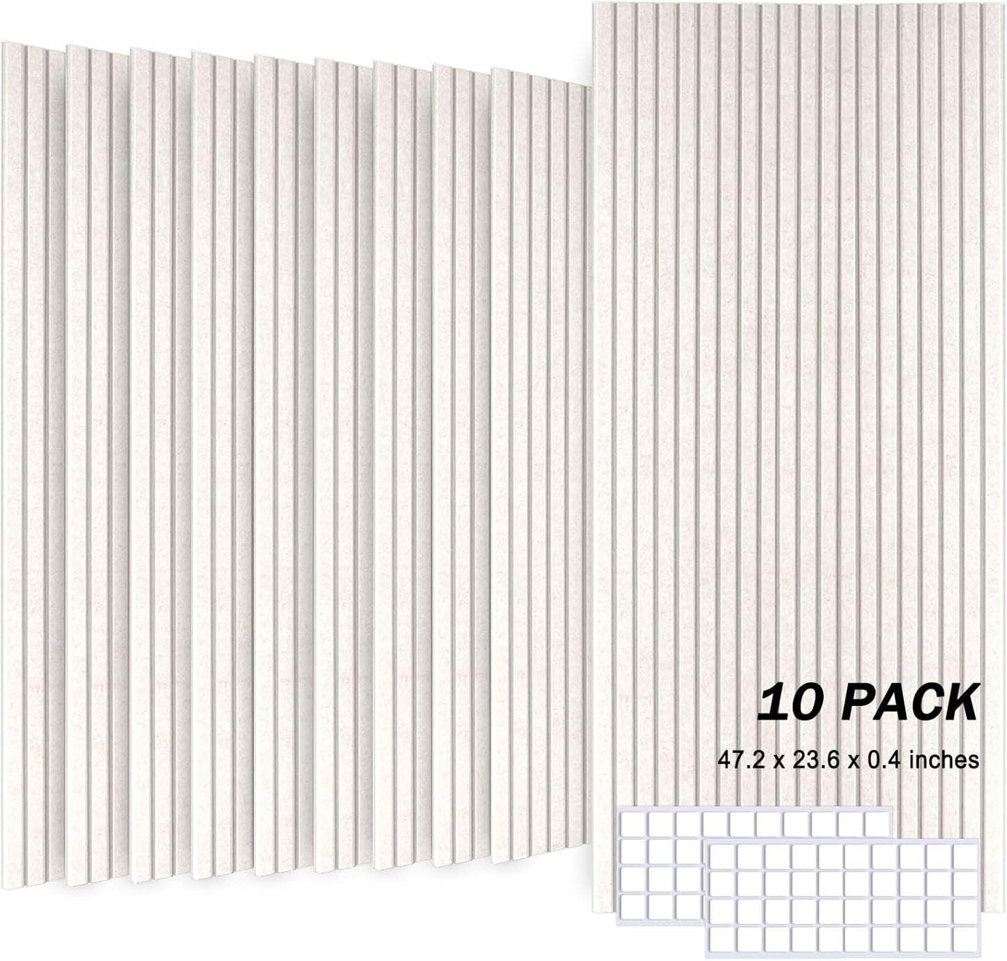 10 Pack Large Acoustic Panels, 48"X24"X0.4" Sound Proof Foam Panels for Walls, Sound Dampening Panels, Sound proof panels for walls, Soundproof Wall Panels for Home Studio&Office Decor.(Light camel)