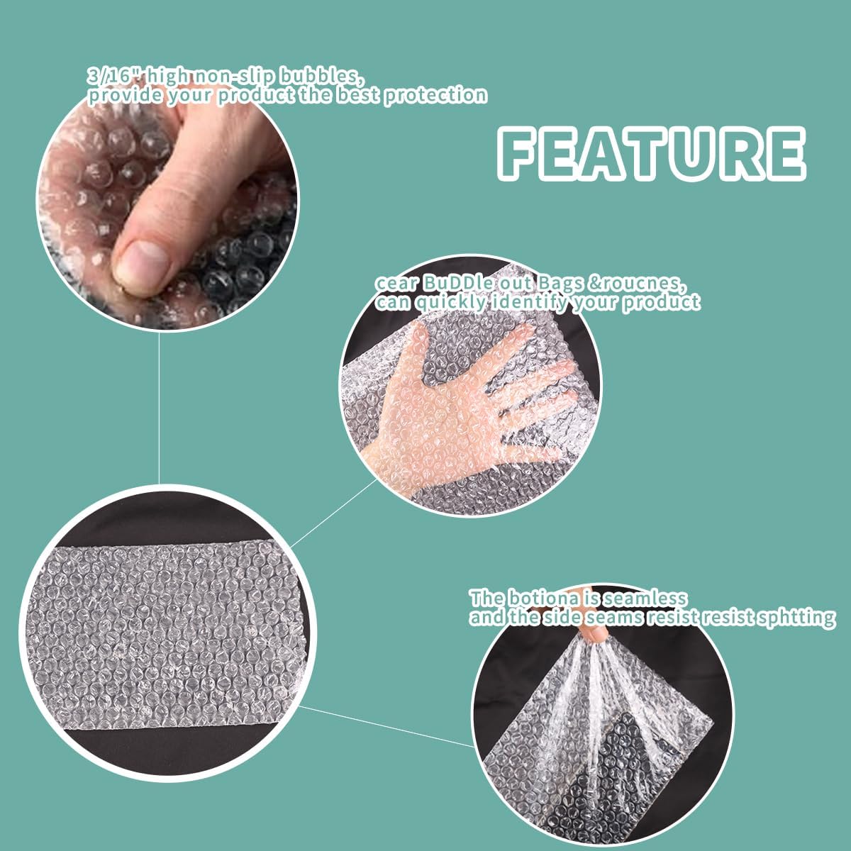 XYH 100 Pcs Bubble Pouches,8''x10'' Bubble Bag for Packing, Which is Anti-Impact Come with Exquisite Sealing Label Storage Packing and Moving.