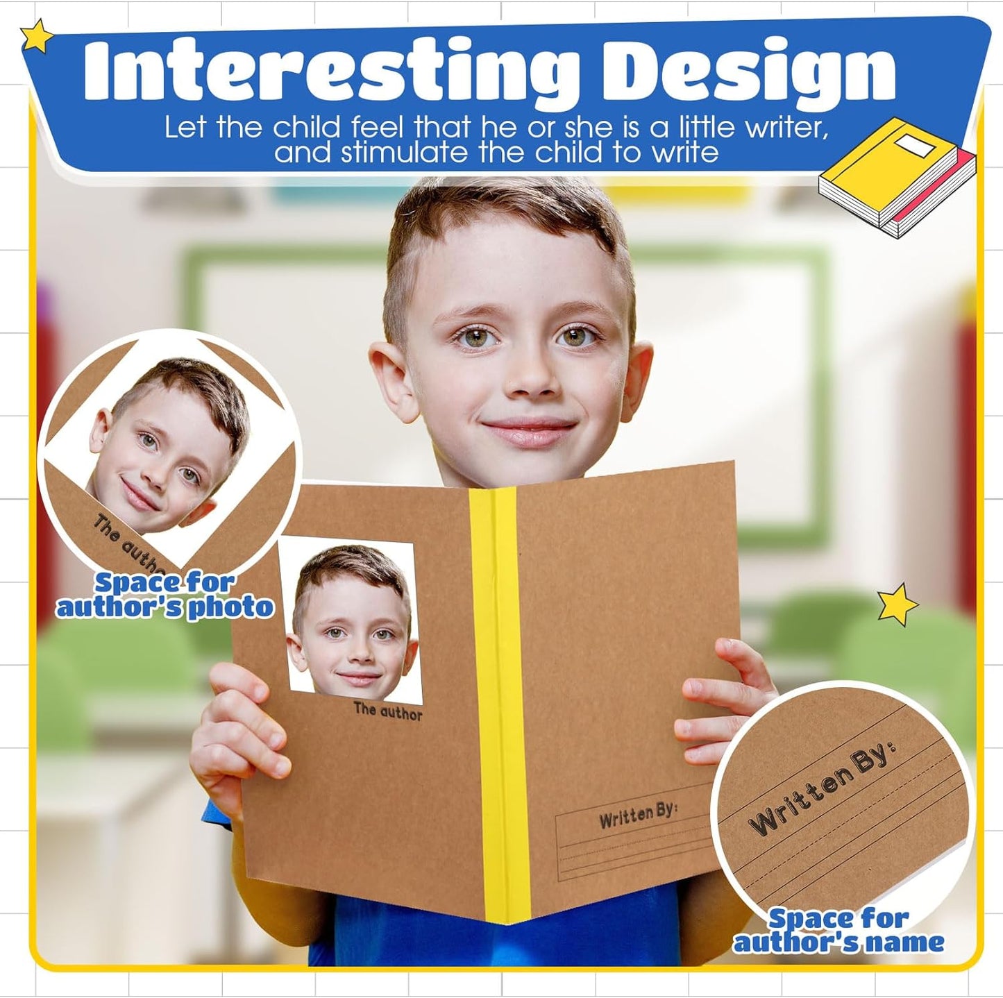 Henoyso 20 Pcs Primary Composition Notebook 9 3/4 x 7 1/2 Inch Kids Journal, Back to School Supplies, K-2 Primary Writing Notebook for Kids Student Draw and Write Story Journal (Bright Color)