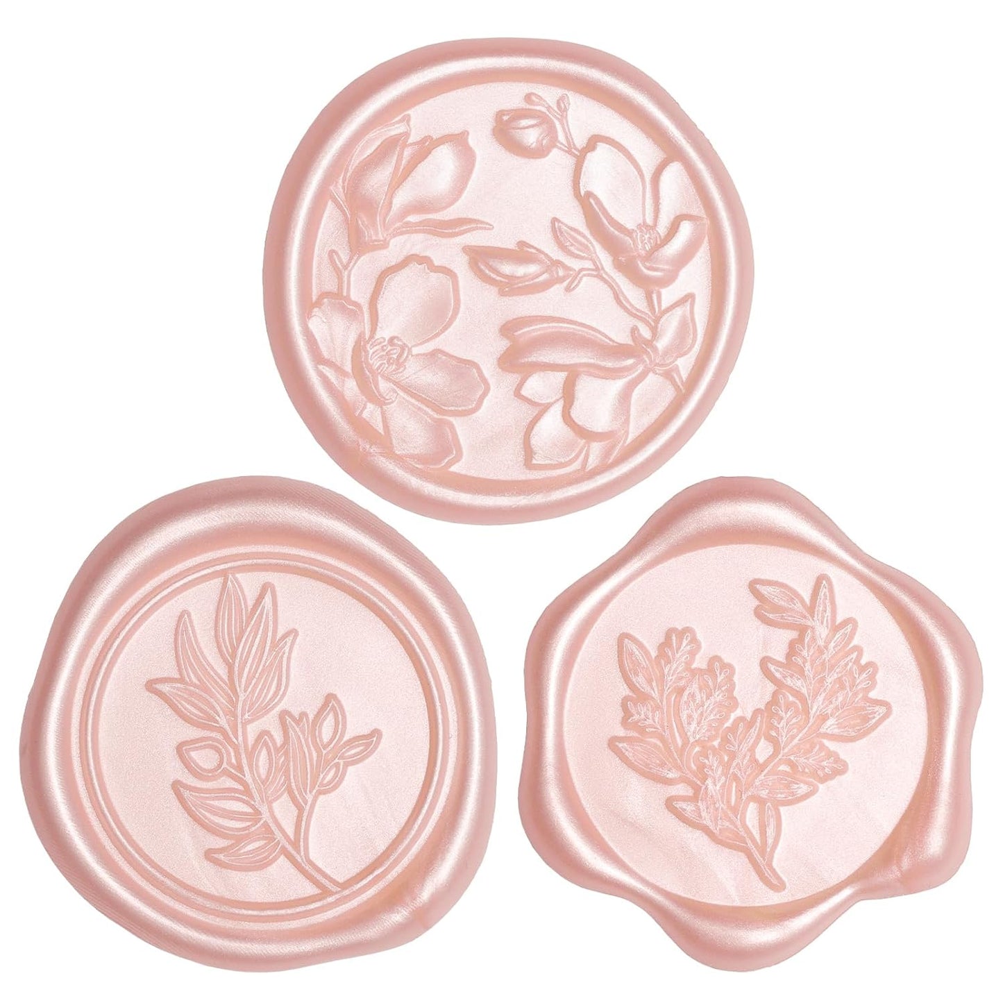 UNIQOOO Wax Seal Stickers - (3 Designs in 1 Pack) Wedding Invitation Envelope Seal Stickers, 60 Pcs Self-Adhesive Stickers, Perfect for Invitation, Christmas, Gift Wrapping