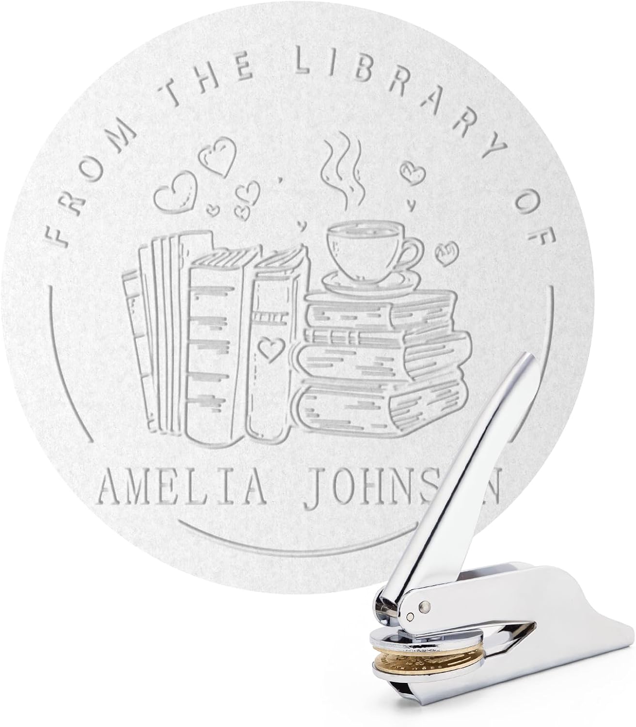 Book Embosser Personalized | Embosser Stamp Custom | Ex Libris | Book Stamp Personalized | from The Library of | Floral Book Press | Library Stamp Personalized
