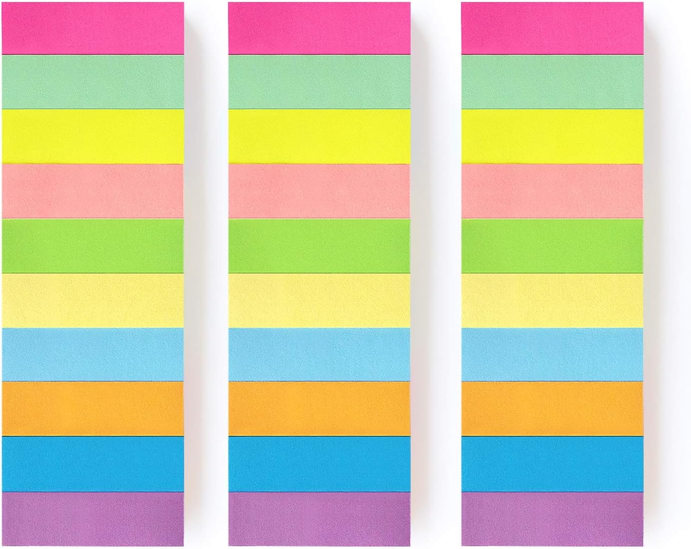 30 Pads 0.5x1.8 Sticky Notes Flags Tabs Page Markers 10 Bright Color Sticky Index Tabs Page Flags 80 Sheet/Pad