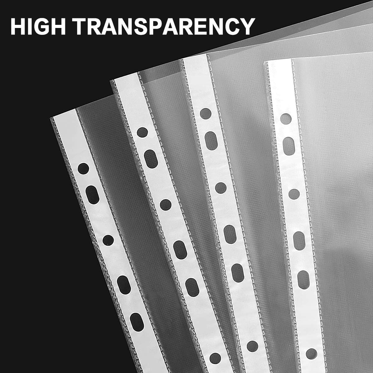 Sheet Protectors, HERKKA 900 Pack Heavy Duty Clear Plastic Page Protectors Sheet Reinforced 11-Hole Fit for 3 Ring Binder Fits Standard 8.5 x 11 Paper, 9.25 x 11.25 Top Loaded, Acid Free