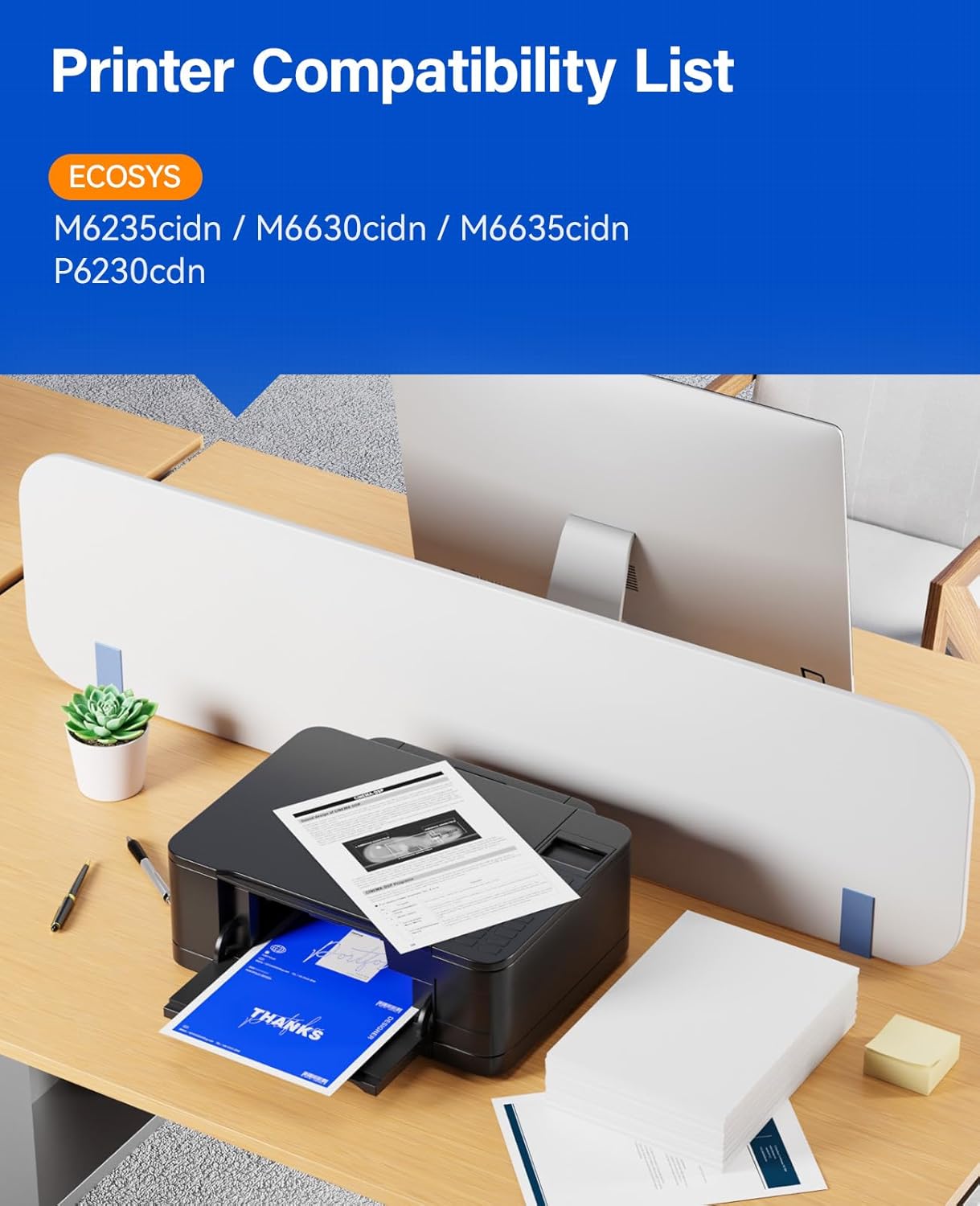 TK-5272 TK5272 Toner Cartridge 4-Pack High Yield Replacement for Kyocera TK-5272K TK-5272C TK-5272M TK-5272Y Compatible with ECOSYS M6235cidn M6630cidn M6635cidn P6230cdn Laser Printer Ink Black Color