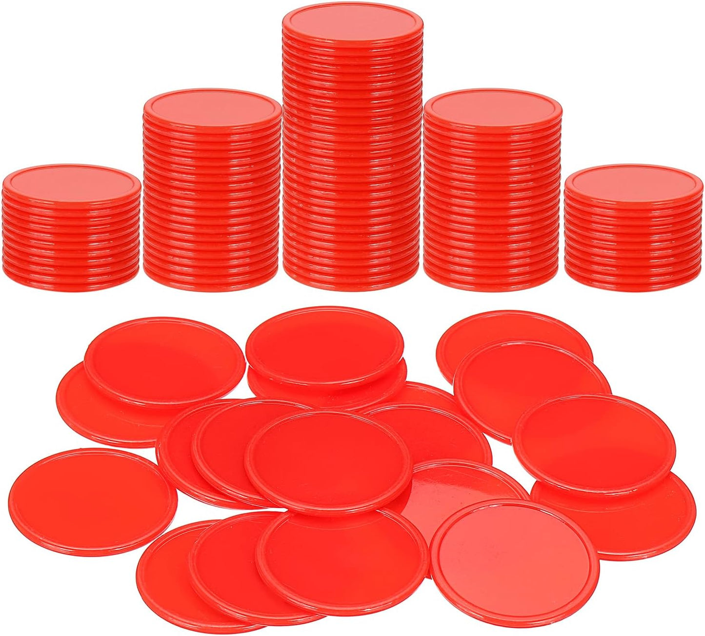 uxcell Plastic Poker Chips, Learning Counters Counting Counters Disks Markers Opaque Game Tokens for Game Play Math Counting