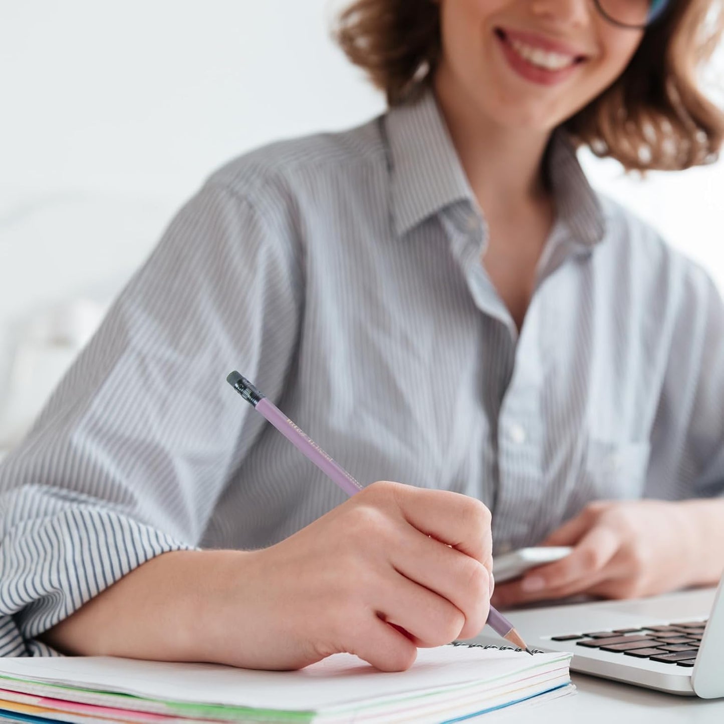 ECOTREE Pencils #2 Pre-Sharpened Pencils for Kids Number 2 Pencil with Erasers for School, Writing, 12 Count