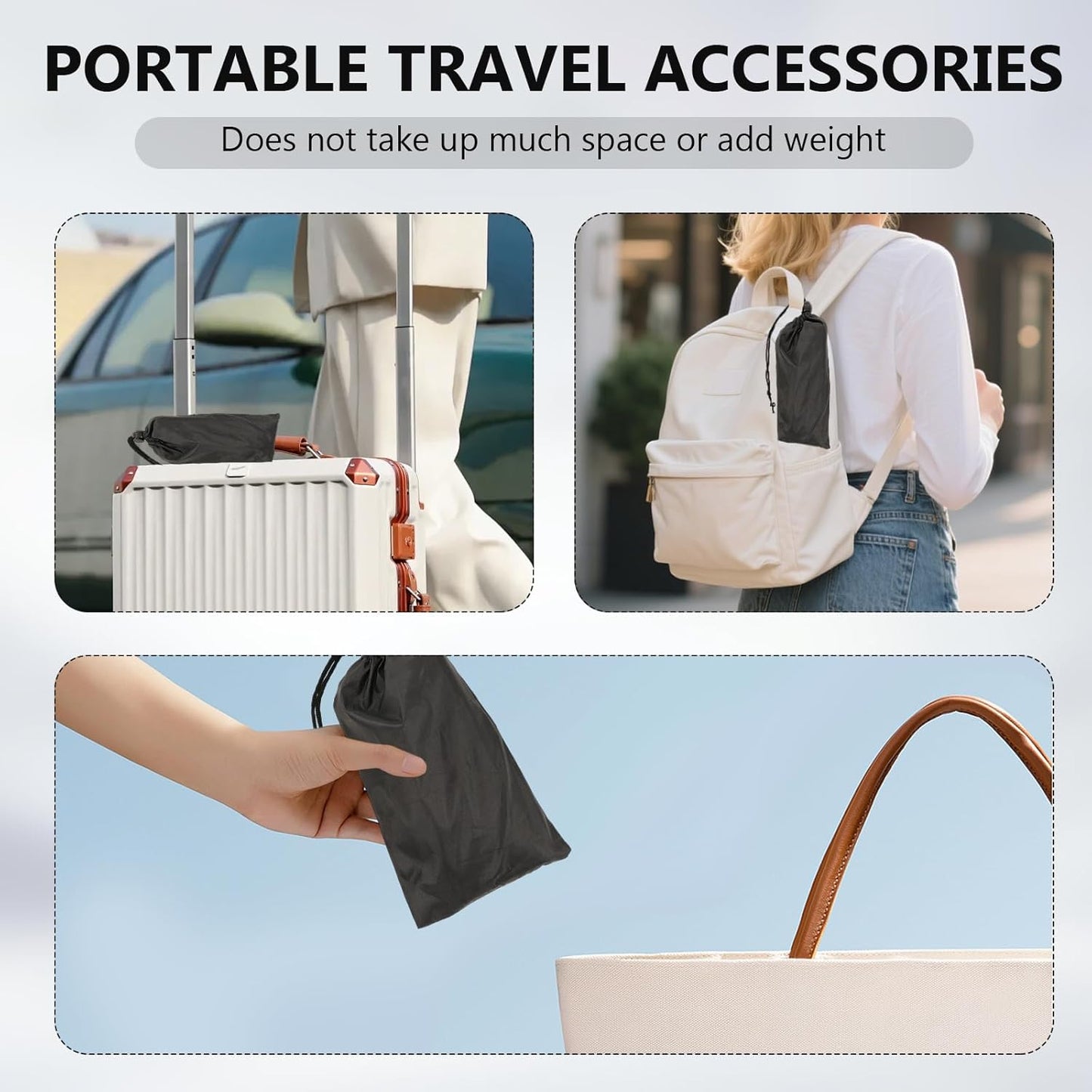 Foot Hammock for Plane Travel 2 PCS Airplane Foot Hammock Portable Airplane Feet Rest with Storage Bag Relaxing Feet and Legs Essential for Long Distance Flights for Men and Women (Black)