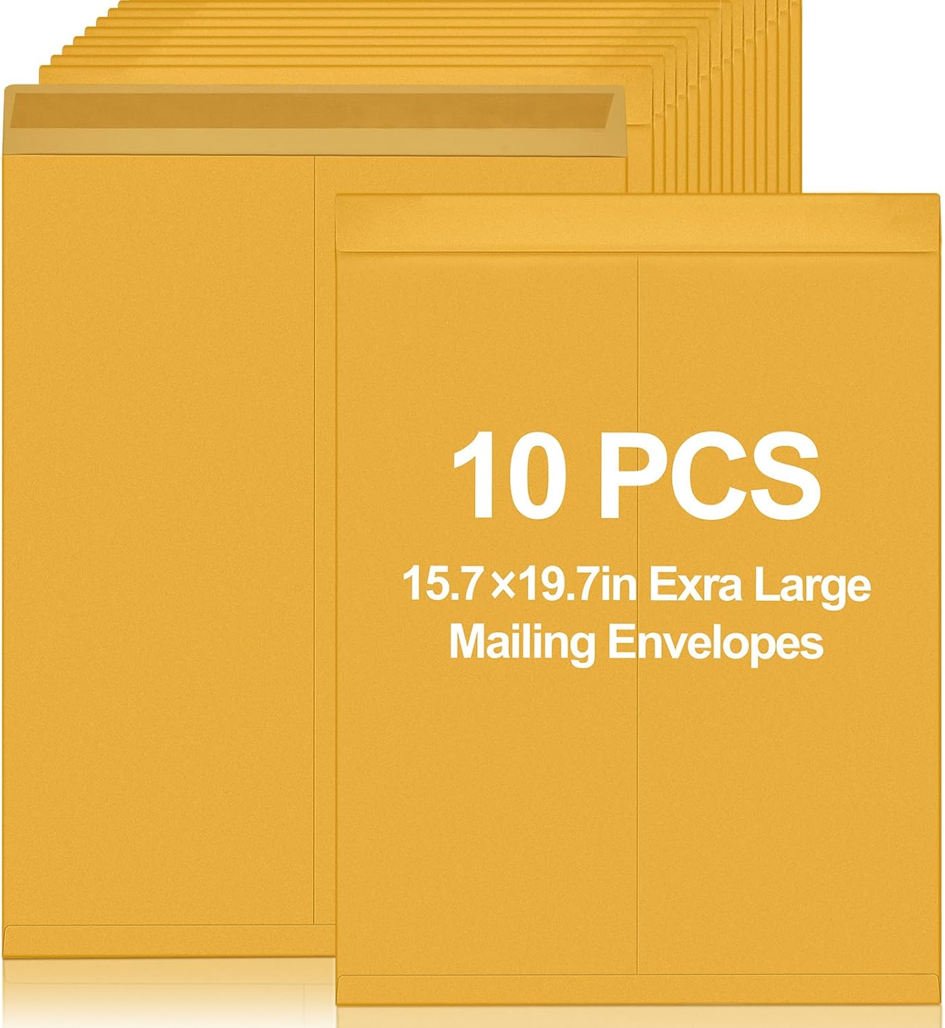 10 Pcs 16 x 20 Inch Extra Large Mailing Envelopes 32lb with Gummed Flaps, Catalog Envelopes Jumbo Craft for Mailing, Storage and Organizing Documents Office Supplie