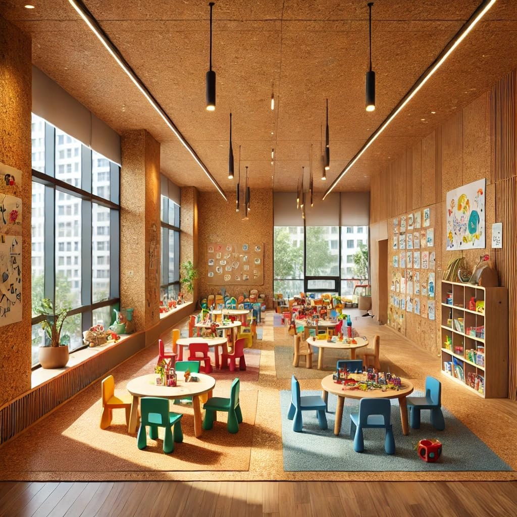 Manton Cork Premium Cork Sheet - 4' x 8' x 3/8", 100% Natural Facing Grade Material for Bulletin Boards, Decorative Photo and Message Push Pin Displays - Perfect for Home, School, and Office