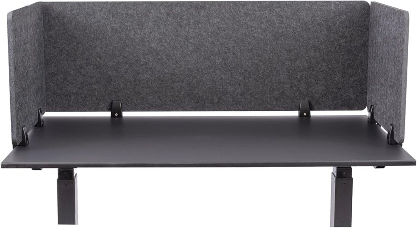 ReFocus™ Raw Clamp-On Acoustic Desk Divider – Reduce Noise and Visual Distractions with This Lightweight Desk Mounted Privacy Panel (Anthracite Gray, 47.25" x 16", 23.6" x 16", & 23.6" x 16")