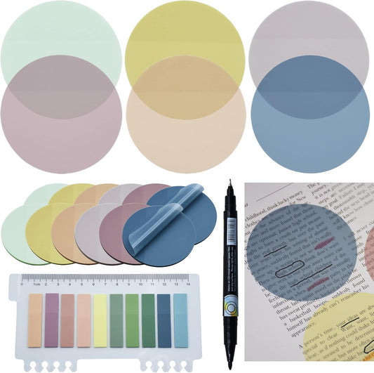 800Pcs Transparent Sticky Notes, 2.76"x2.76" Clear Round Sticky Notes, Waterproof Translucent Sticky Note Pads for Books Annotation, Clear Post it Notes for Bible Study, School, Office