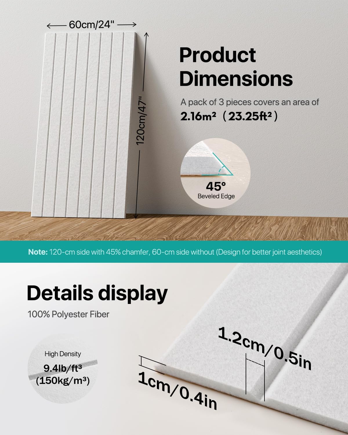 Soundsbay Large Cork Board, 71" x 47" Bulletin Board, 3 Pack Felt Wall Tiles Self-Adhesive, Pin Board for Walls Office Home Classroom Decor