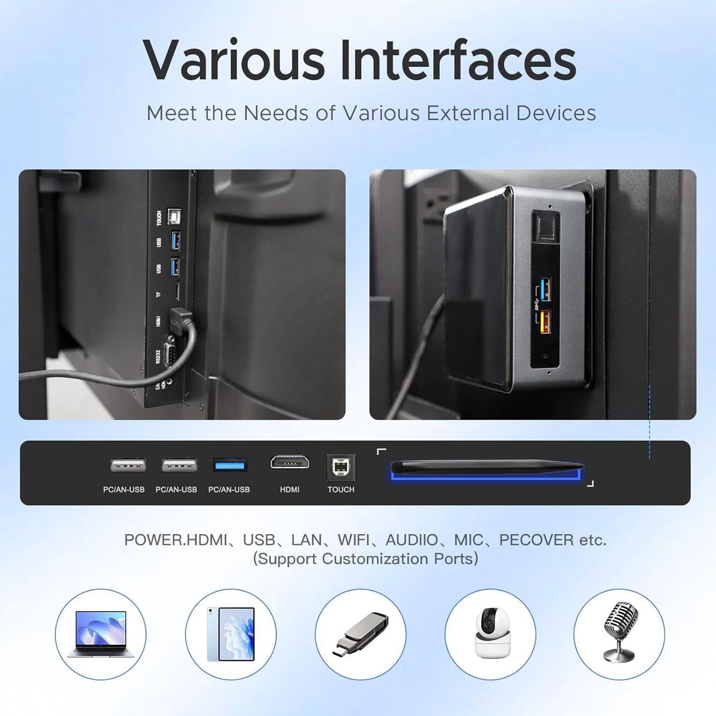 Smart Board,55 Inch Interactive Whiteboard 4K Touchscreen Built in Ultra High Definition Camera Open App Ecosystem, Digital Presentation Electronic Smart WhiteBoard for Classroom Home Office