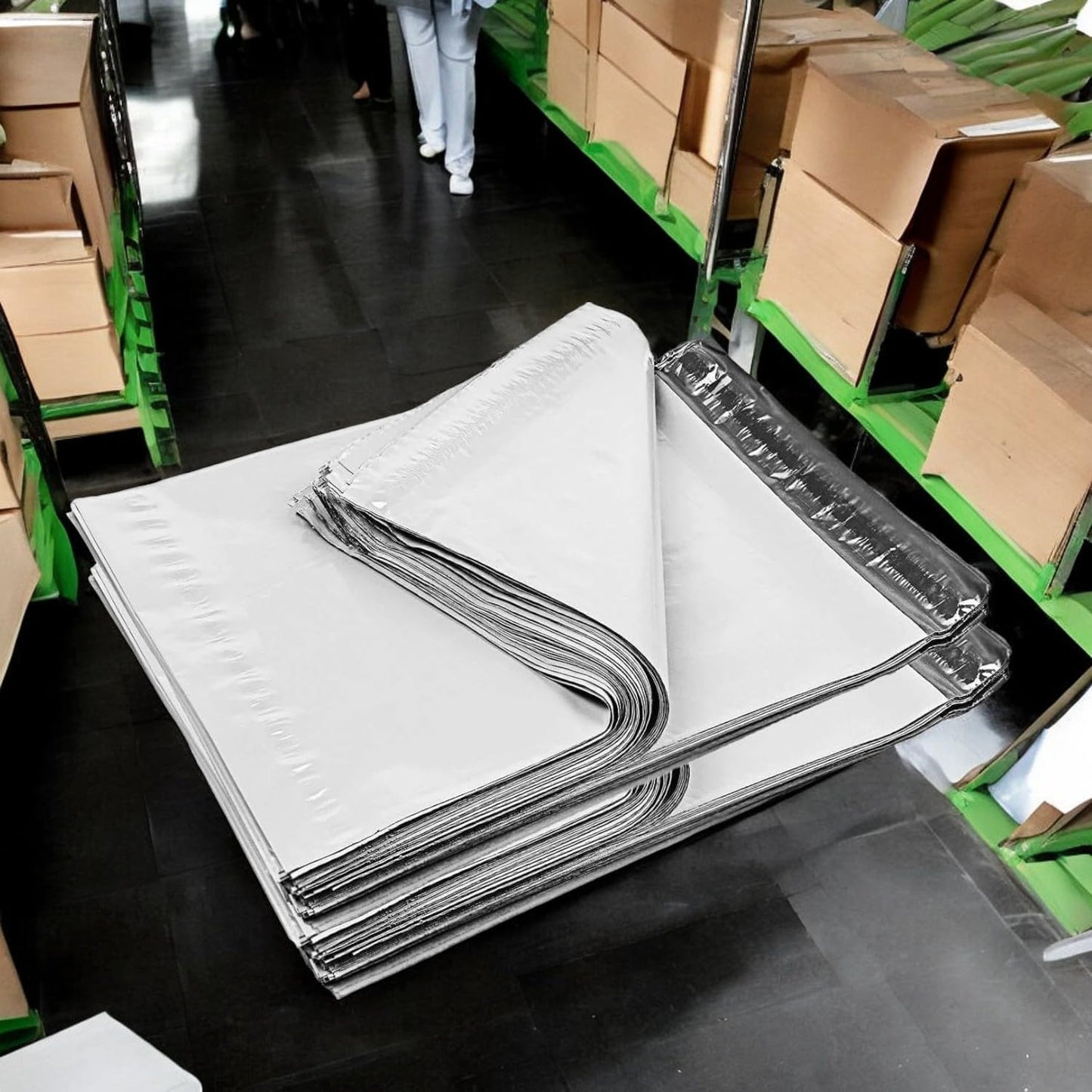 iMBAPrice 6x9 Inches White Poly Mailers, 1000-Pack Small #1 White Color Poly Mailing Shipping Envelopes Bags, Self Seal Adhesive Waterproof and Tear Proof (Total 1000 Bags) in Bulk