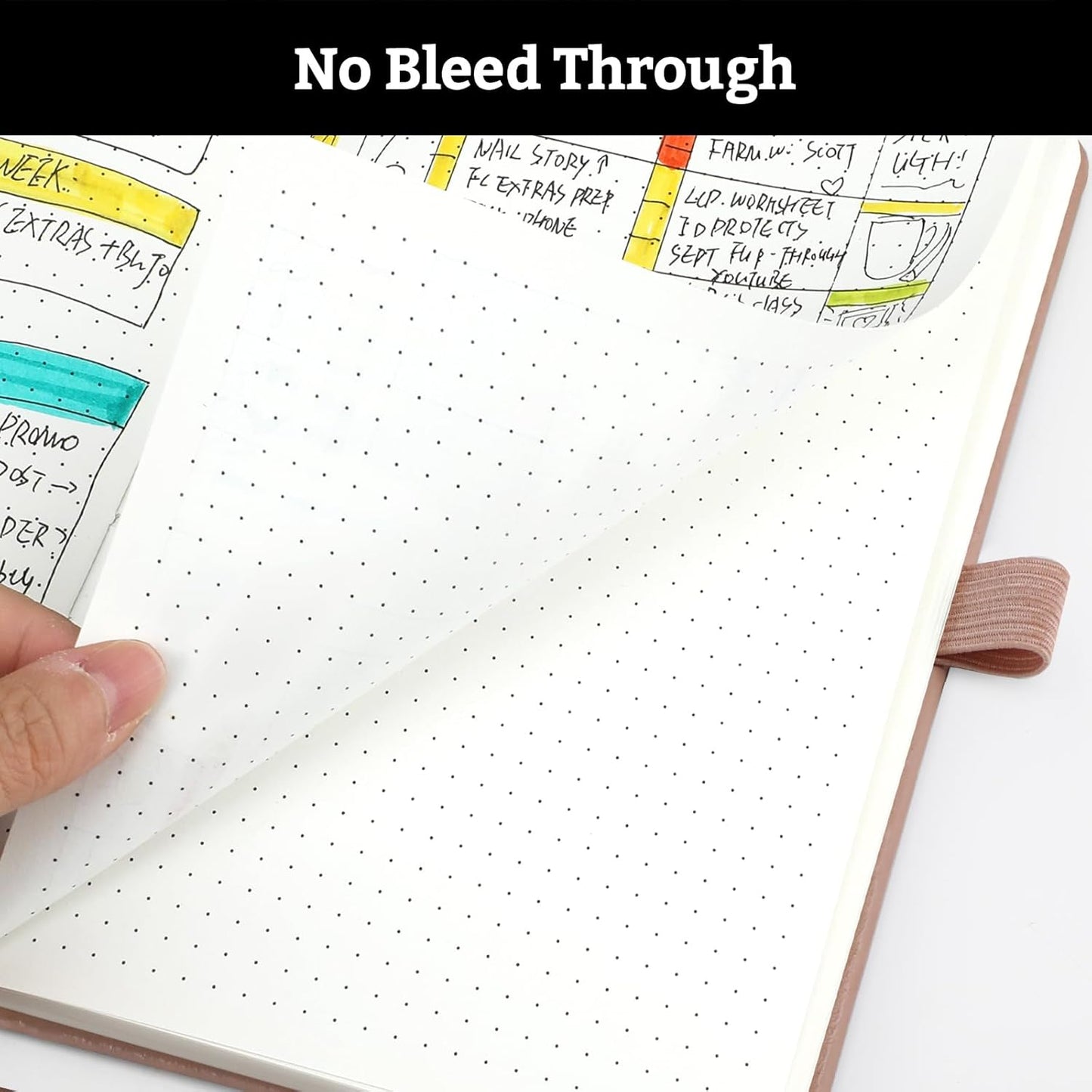 Hardcover Lined Bullet Dotted Journal Notebook, A5 140 192 Pages 100 120Gsm Paper College ruled for School,Work,Travel,and Daily Planning，5.7''*8.3'' (1, Pink, A5 Dotted)