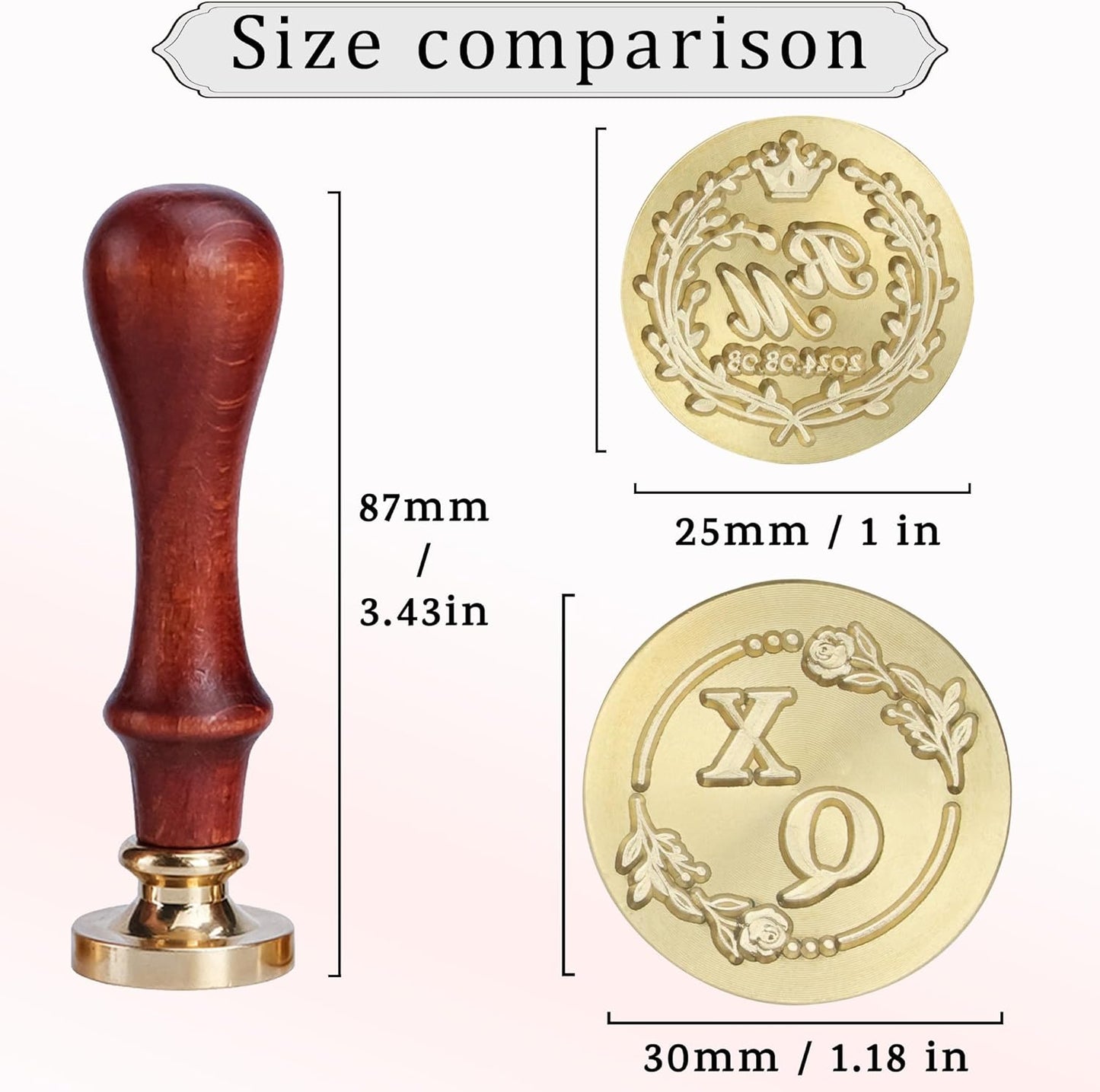 Custom Wax Seal Stamp, Personalized Wax Seal Stamp Kit, Create Your Own Design/Logo/Letter Customization, for Wedding, Invitation, Party, Envelopes, Gift Wrapping, Idea Gift