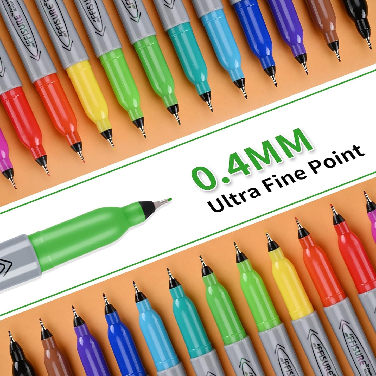 Permanent Markers, Ultra Fine Point Markers Set,12 Assorted Colors Work on Wood, Plastic, Paper, Metal, Stone, Glass for the Artist、Kids、Adult, 12 Count