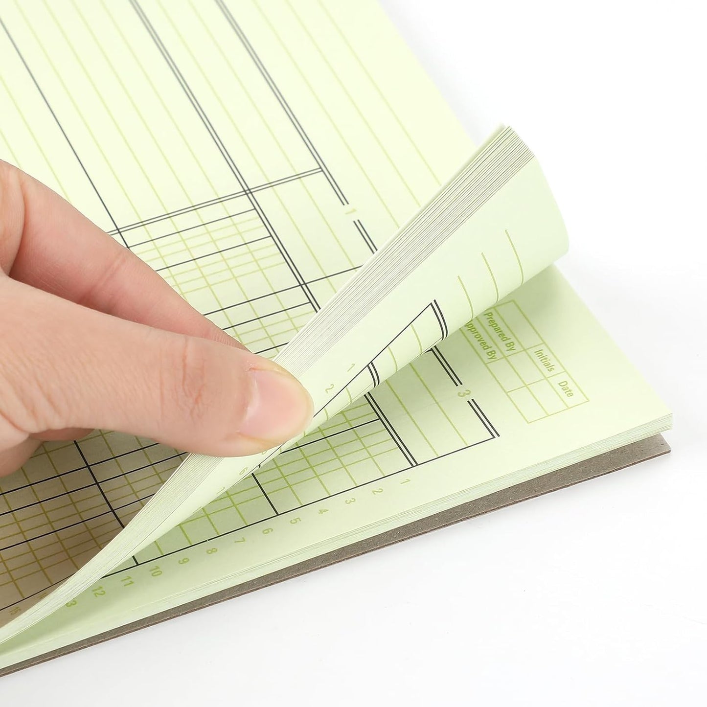 Zhanmai 5 Pack 250 Sheets Analysis Columnar Books 3 Hole Accounting Ledger Book Ledger Paper Pad Columnar Pad for Business, 50 Sheets/Pack, Single Page Format, Green(3 Columnar,8.5 x 11)