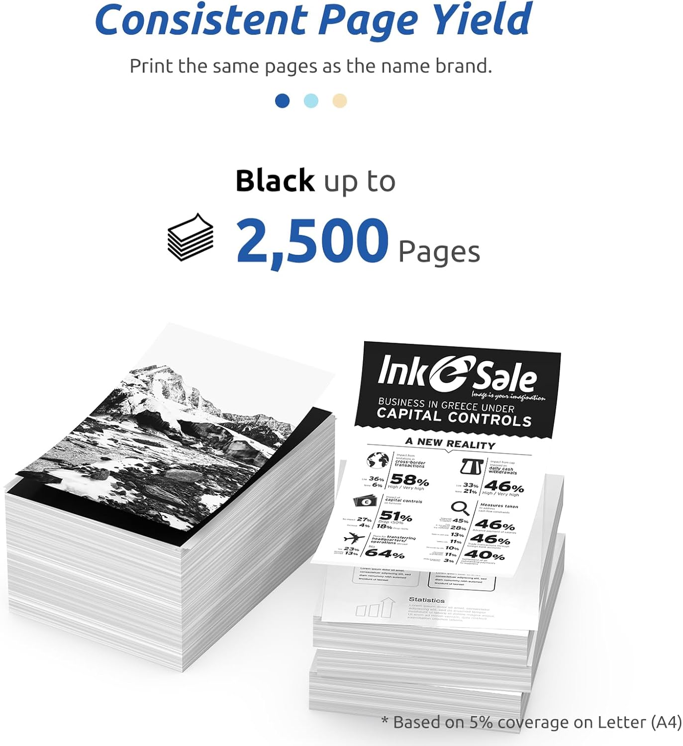 INK E-SALE 071H 071 High Capacity Toner Cartridge Replacement for Canon 071 071H Black Toner use for Canon imageCLASS LBP122dw MF273dw MF275dw MF272dw LBP120 MF270 Printer (Black,2-Pack)