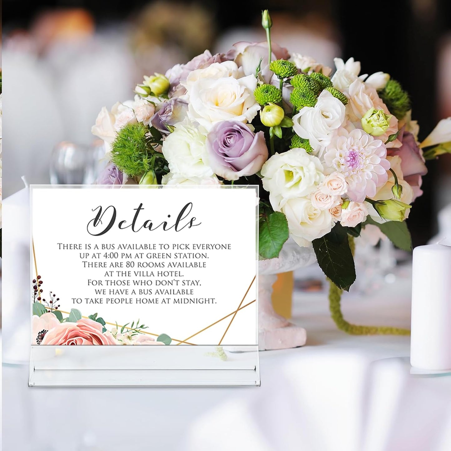 Yulejo 24 Pack Acrylic Sign Holder, Plastic Clear Table Display Holder Double Sided Menu Display Stands T Shaped Card Picture Frames for Office, Weddings, Meetings, Hotels(7 x 5 Inches)